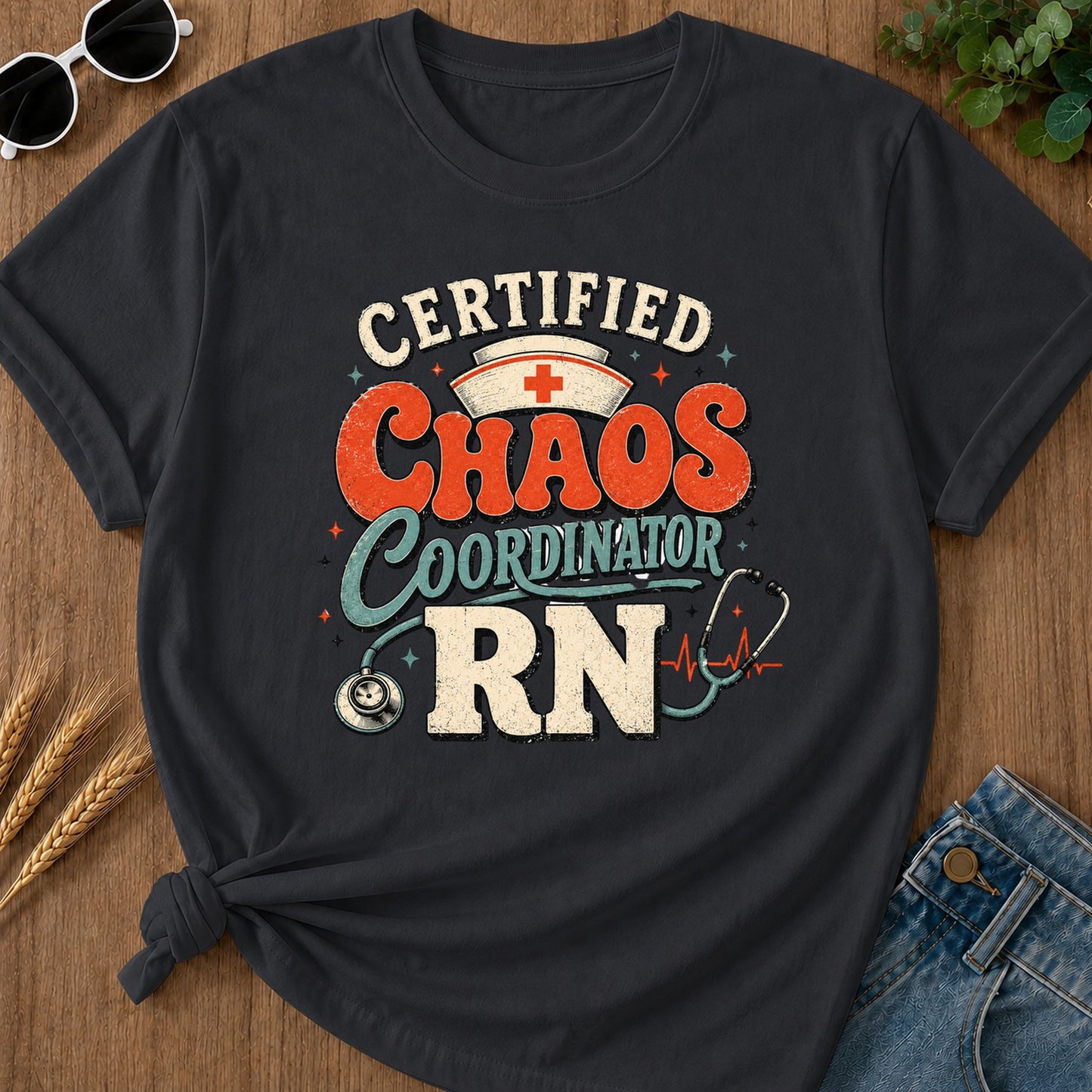 Certified Chaos T-Shirt - Graphite Mockup