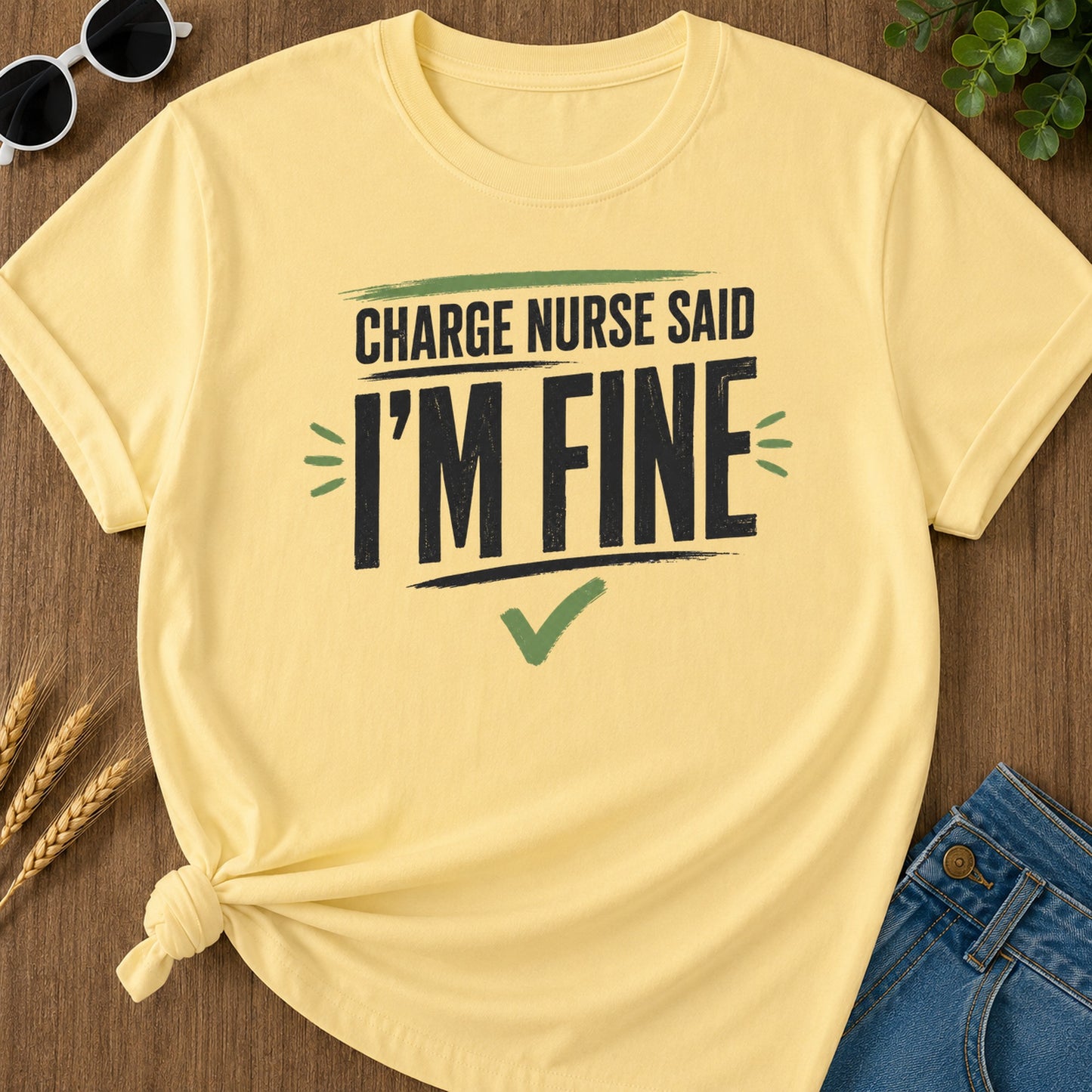 Fine Brush T-Shirt - Butter Mockup