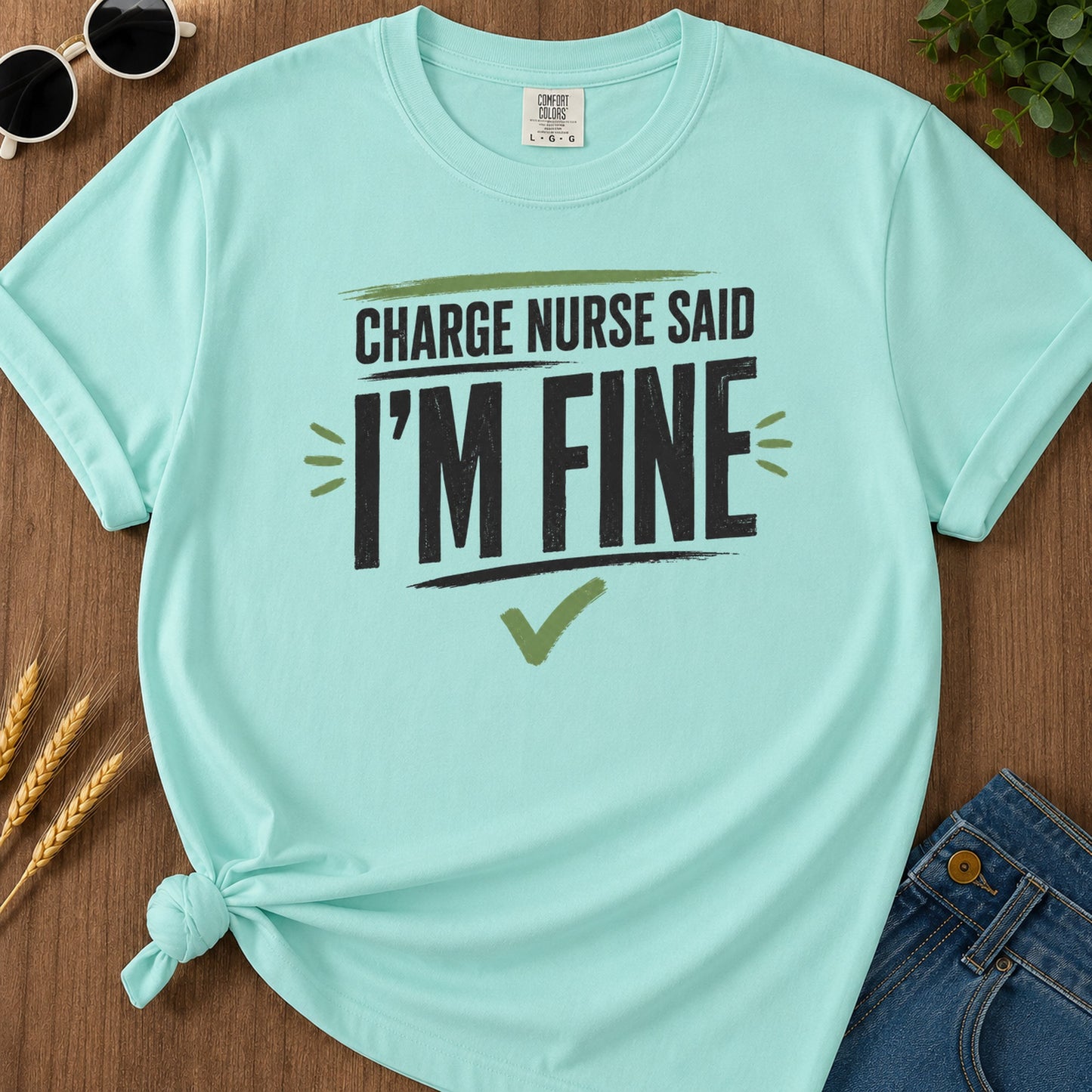 Fine Brush T-Shirt - Chalky Mint Mockup
