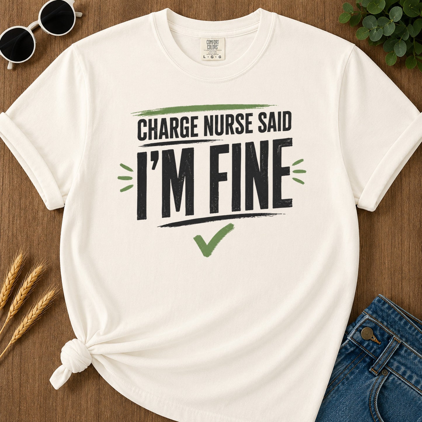 Fine Brush T-Shirt - Ivory Mockup