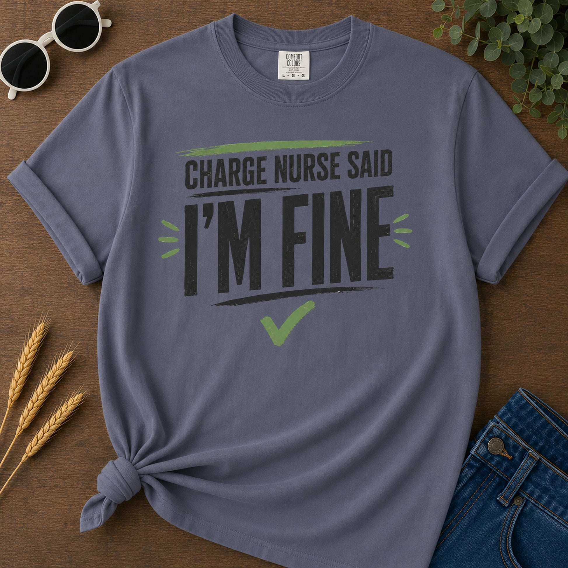 Fine Brush T-Shirt - Navy Mockup
