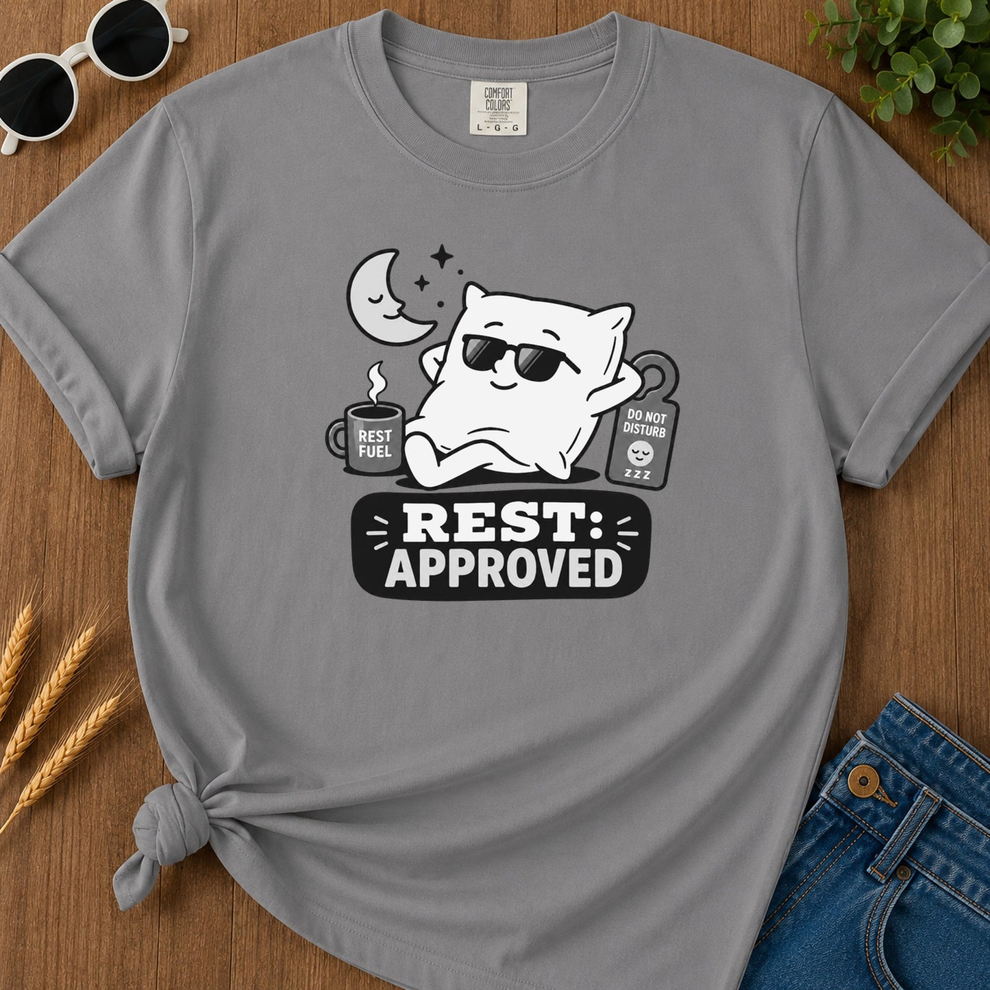 Rest Approved 320 T-Shirt - Grey Mockup