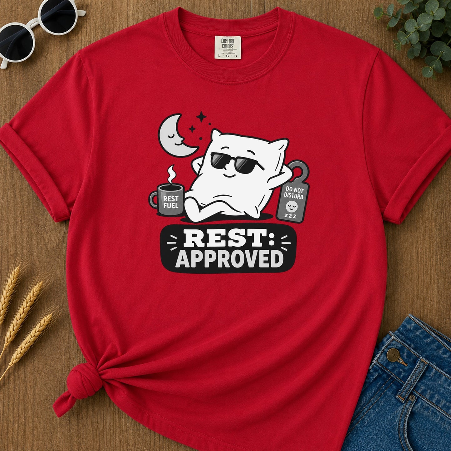 Rest Approved 320 T-Shirt - Red Mockup