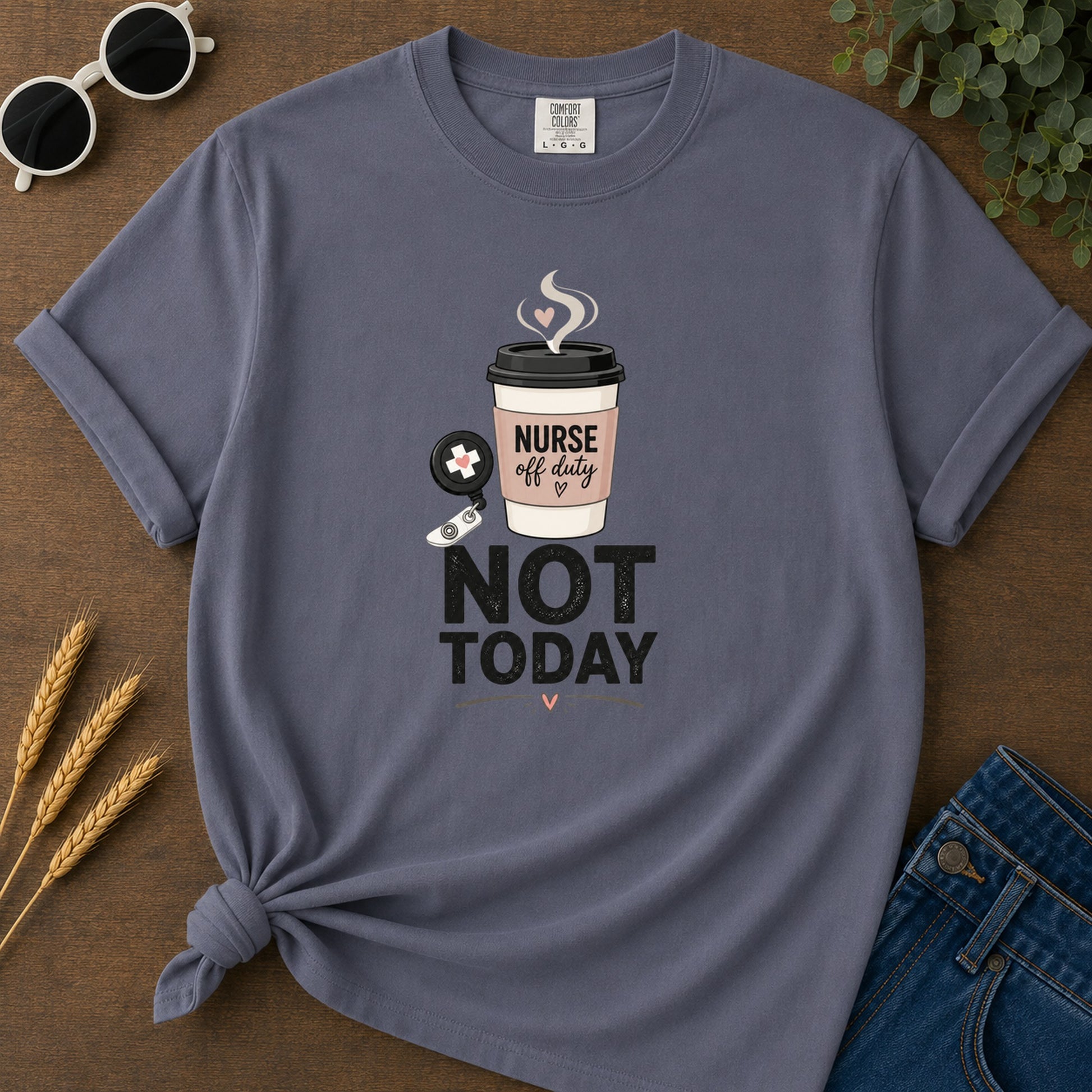 Coffee Not Today T-Shirt - Navy Mockup