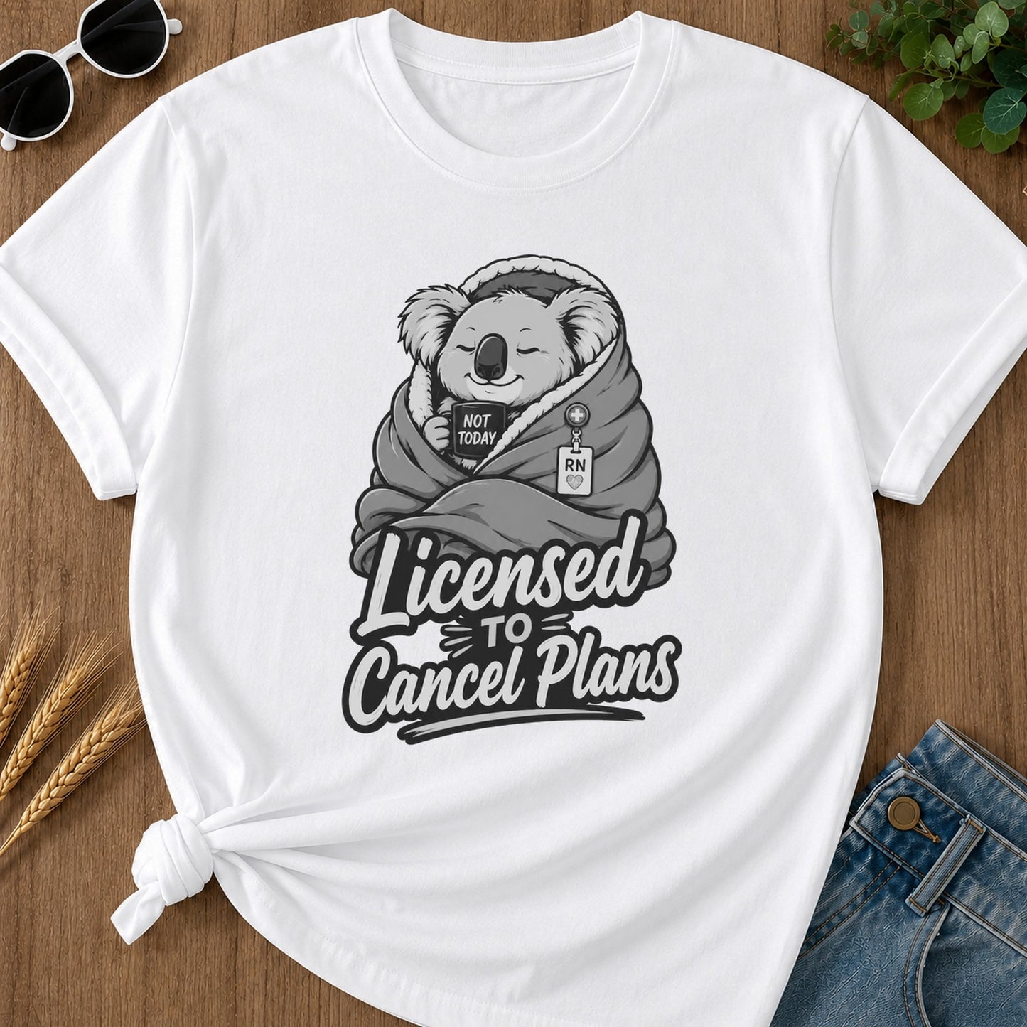 Licensed Cancel Plans 322 T-Shirt - White Mockup