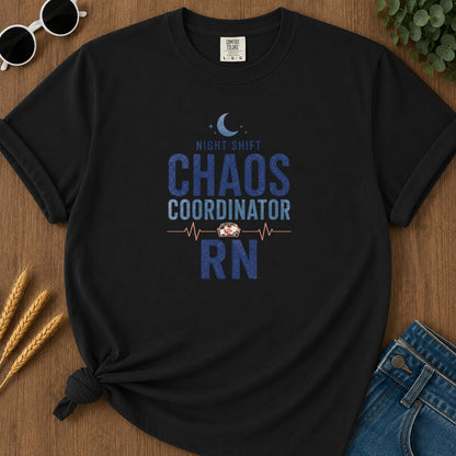 Night Shift Chaos T-Shirt - Black Mockup