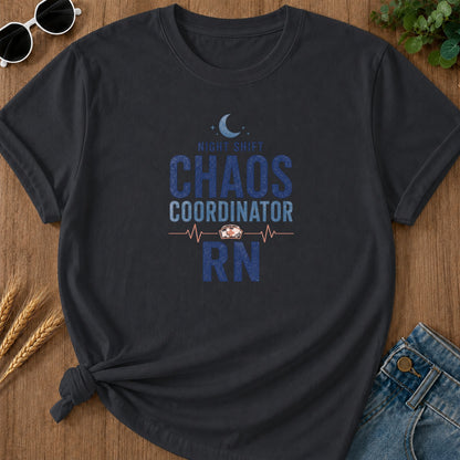 Night Shift Chaos T-Shirt - Graphite Mockup