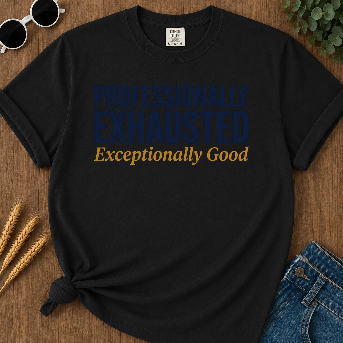 Exceptionally Good T-Shirt - Black Mockup