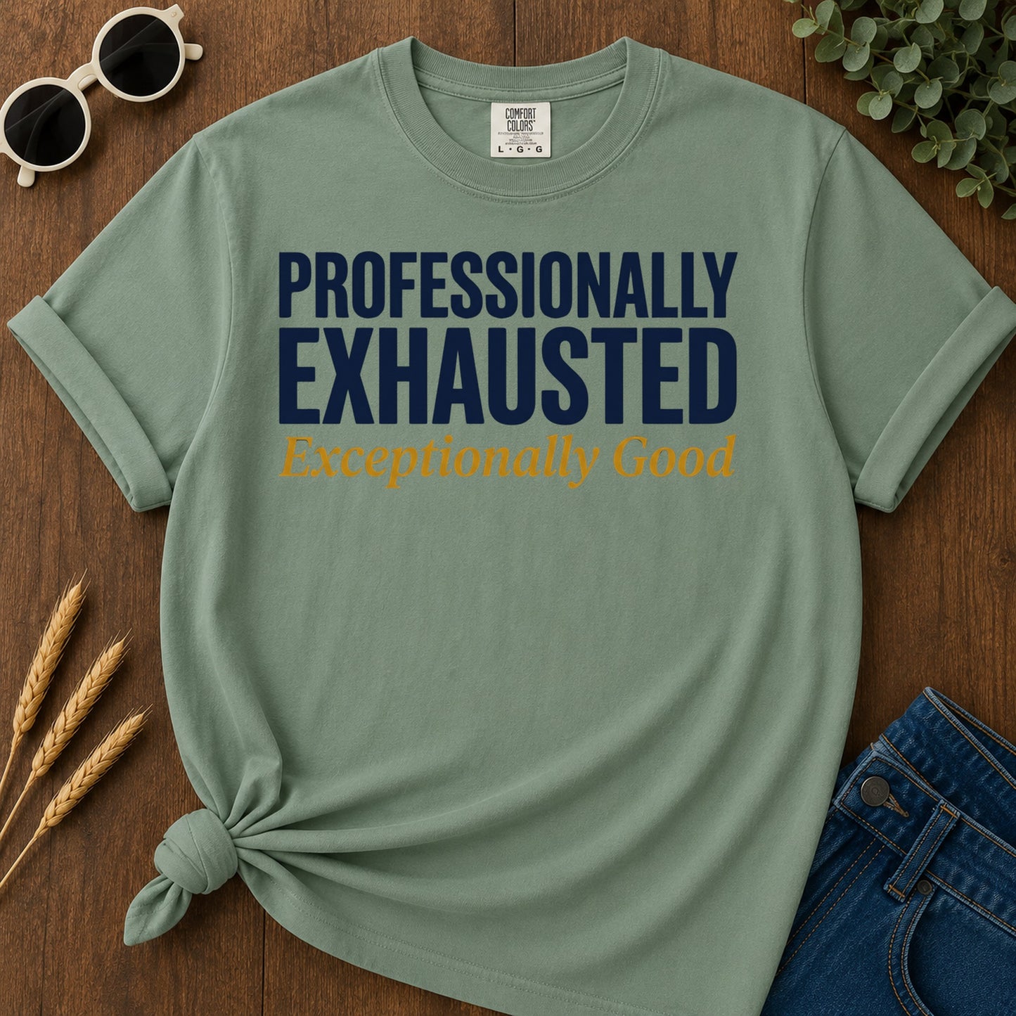 Exceptionally Good T-Shirt - Light Green Mockup