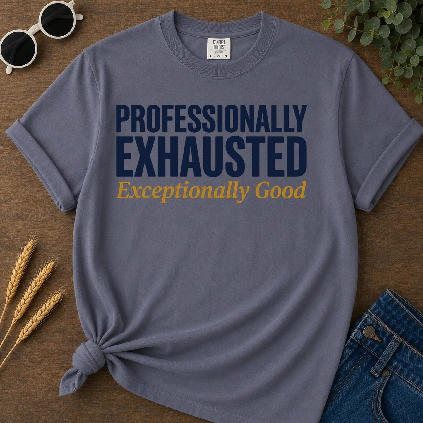 Exceptionally Good T-Shirt - Navy Mockup