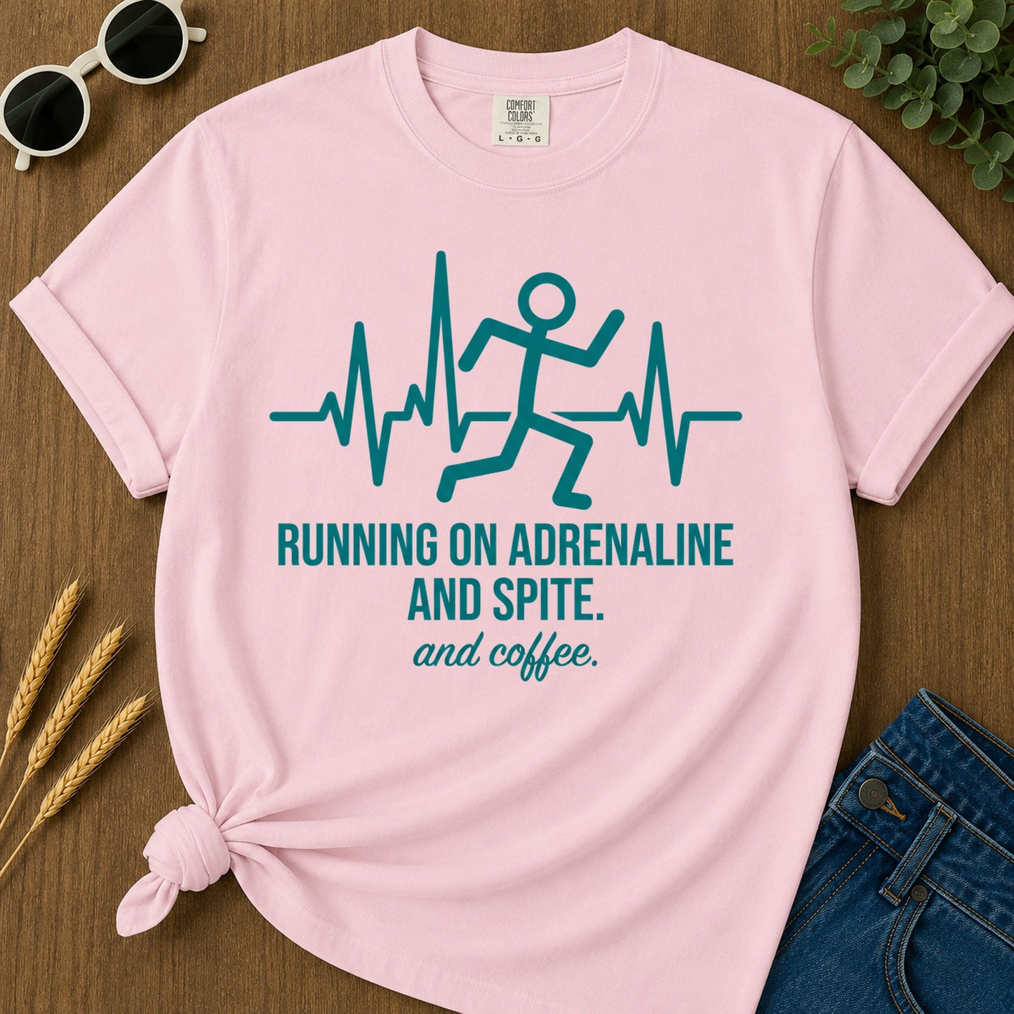 Adrenaline Runner T-Shirt - Blossom Mockup