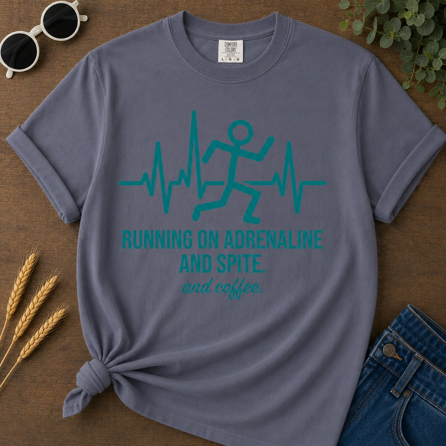 Adrenaline Runner T-Shirt - Navy Mockup