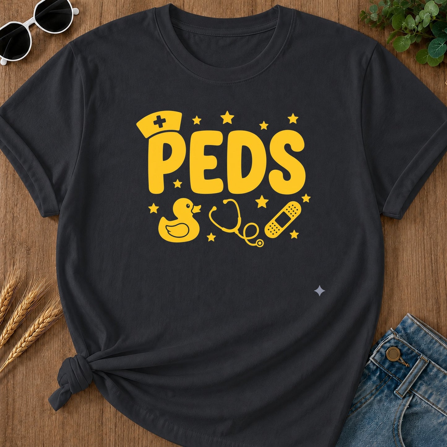 Peds Nurse T-Shirt - Graphite Mockup