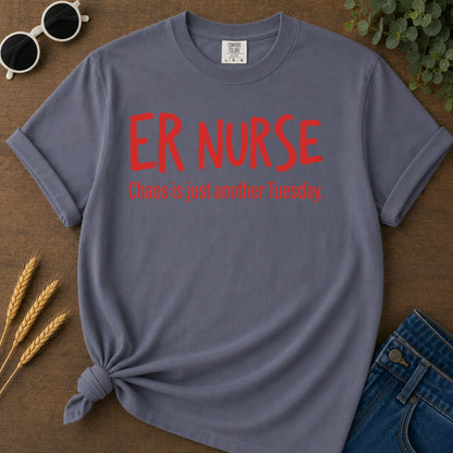 Er Nurse Chaos T-Shirt - Navy Mockup