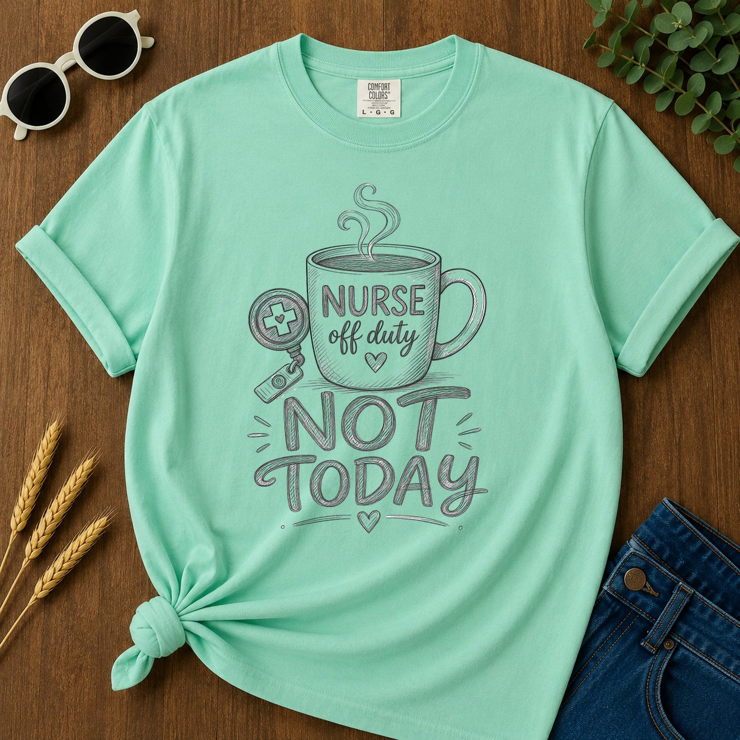 Sketched Coffee T-Shirt - Island Reef Mockup