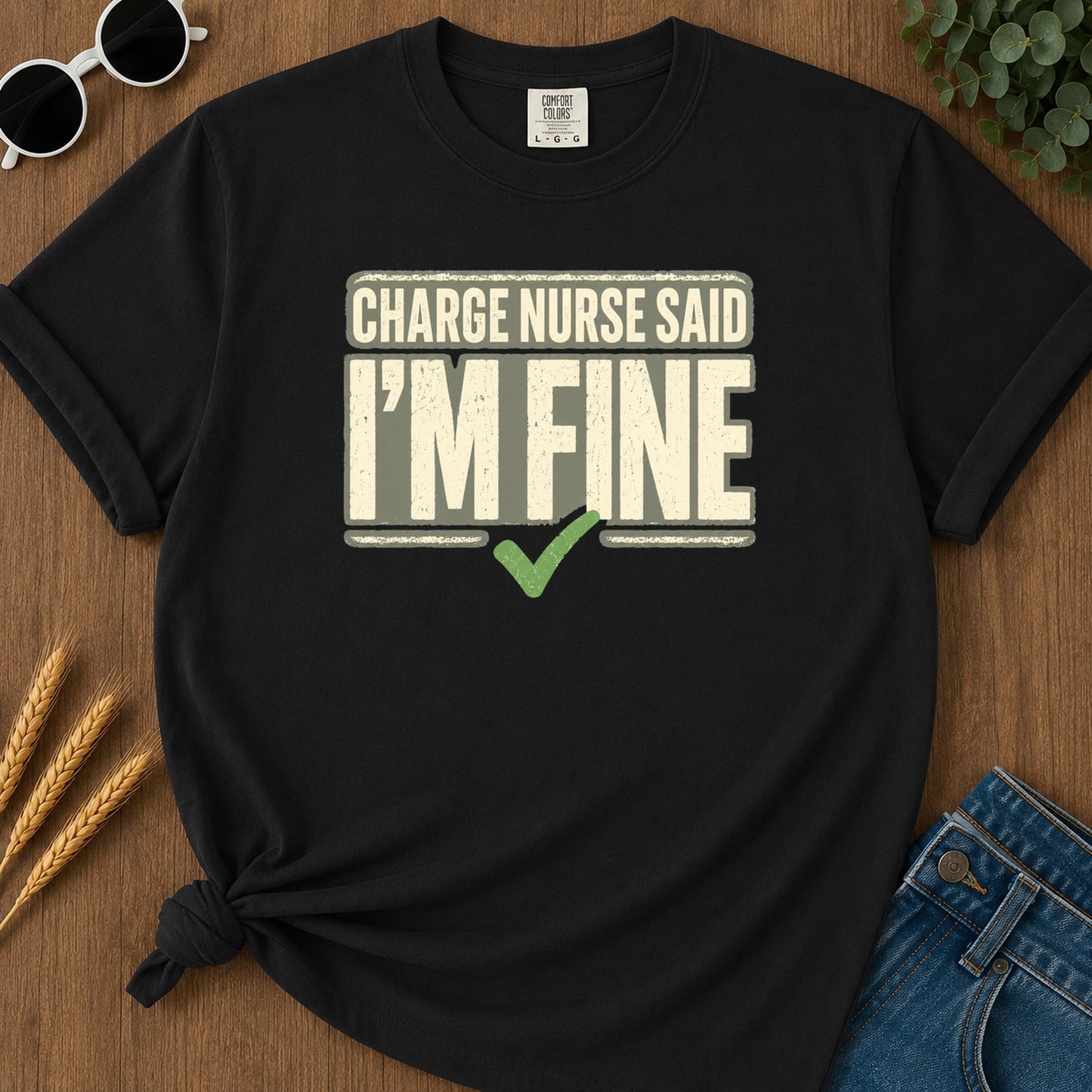 Fine Grunge T-Shirt - Black Mockup