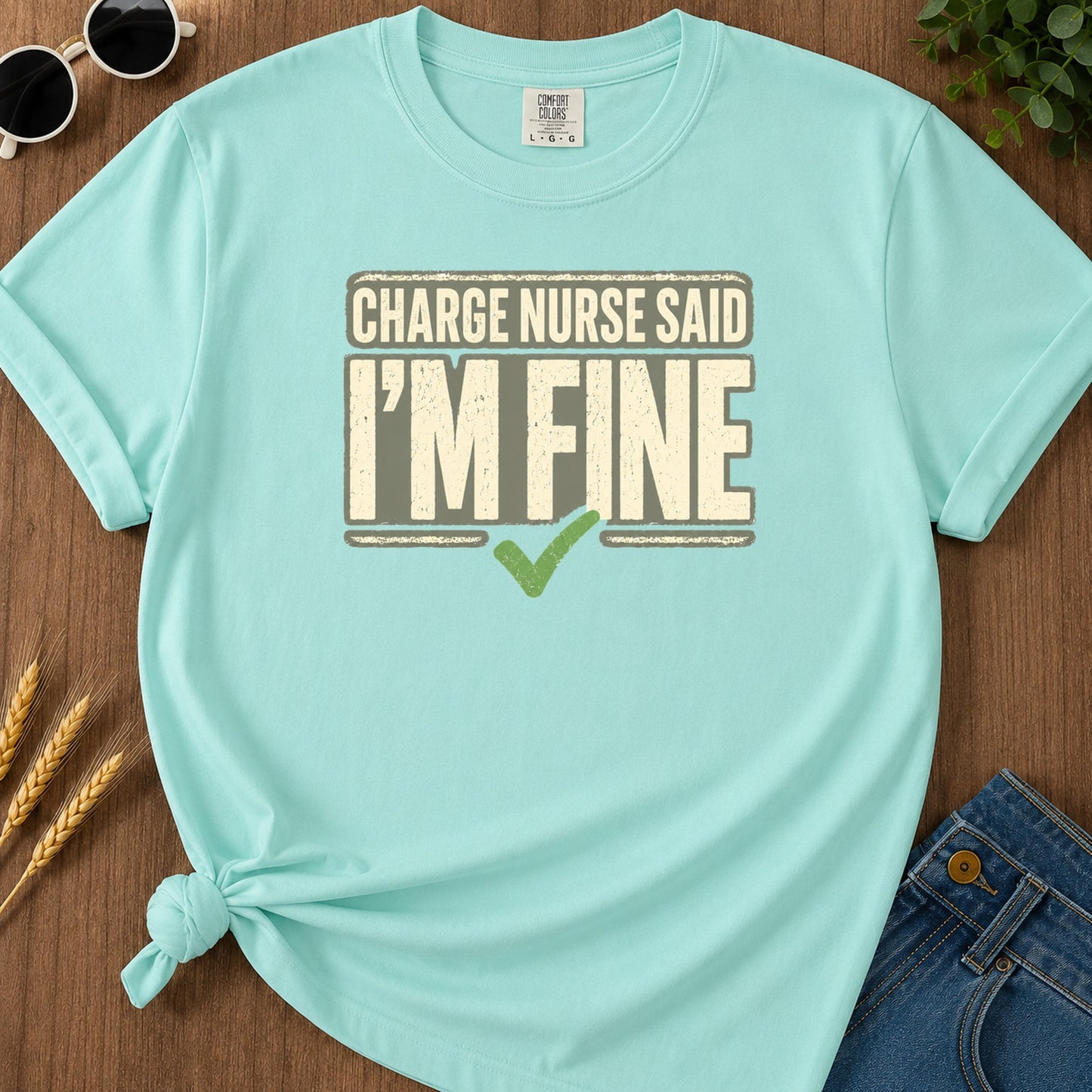 Fine Grunge T-Shirt - Chalky Mint Mockup