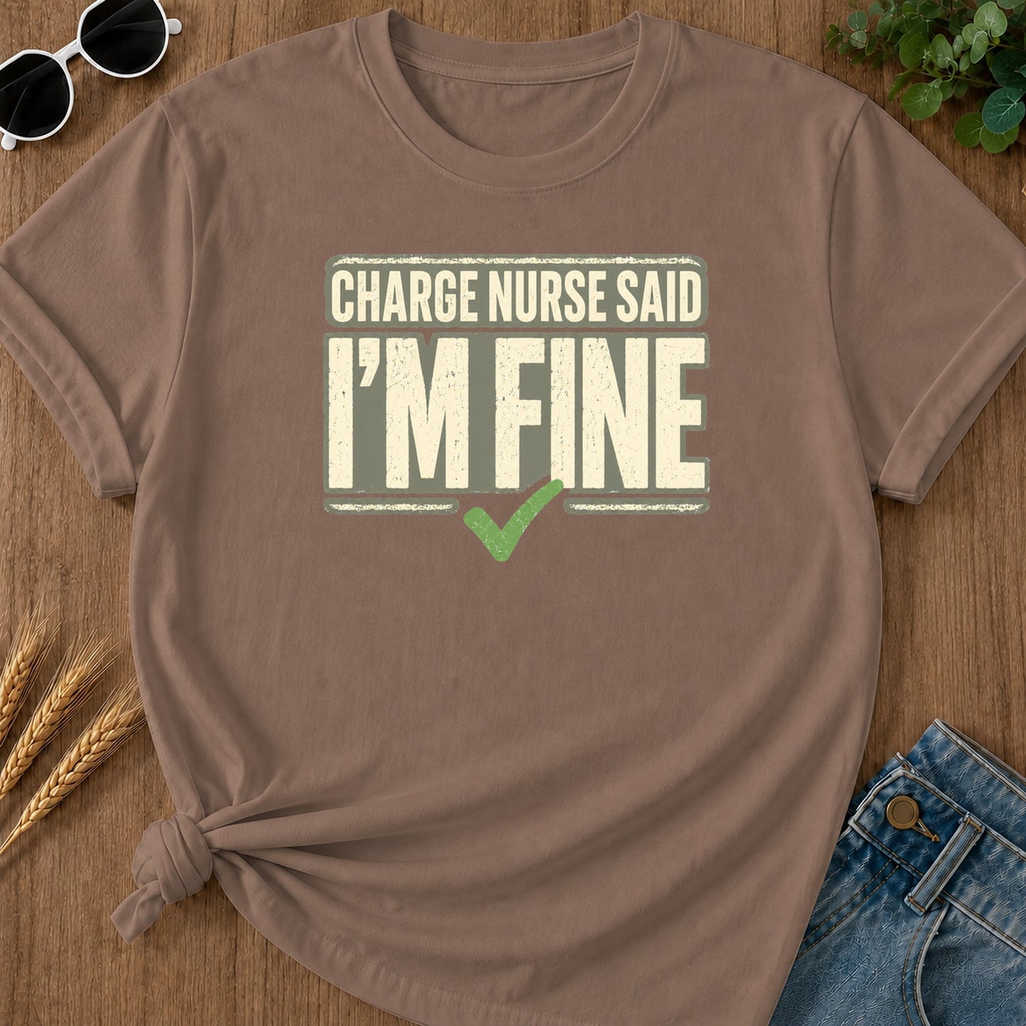 Fine Grunge T-Shirt - Espresso Mockup