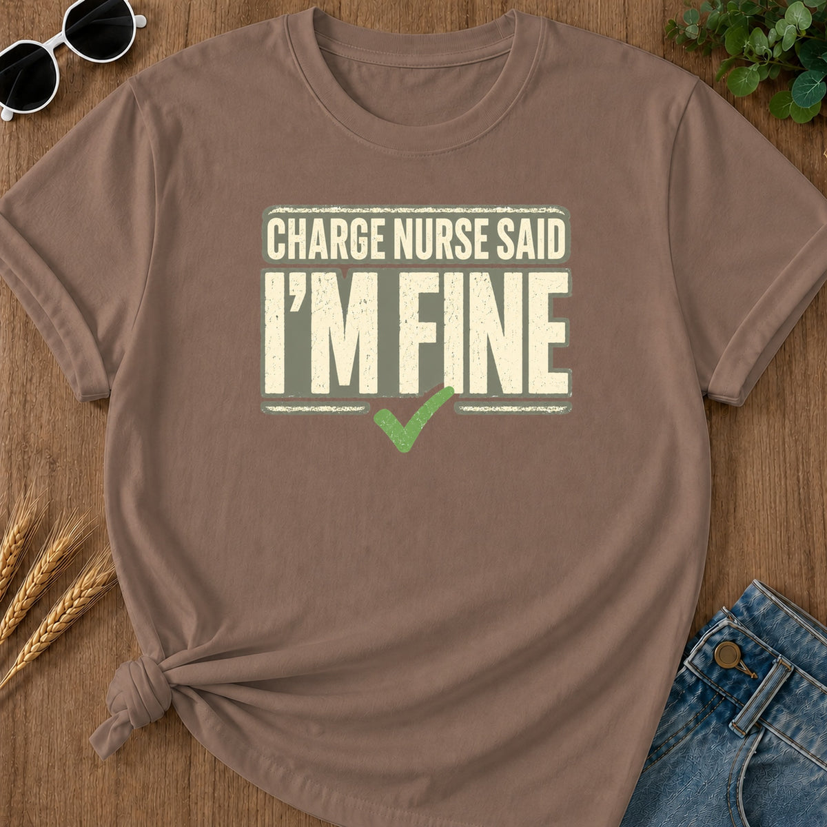 Fine Grunge T-Shirt - Espresso Mockup