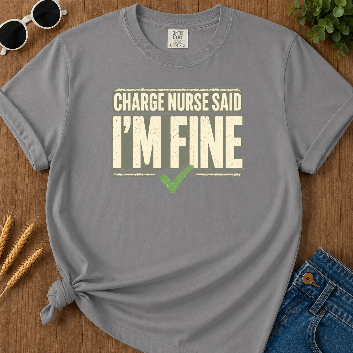 Fine Grunge T-Shirt - Grey Mockup