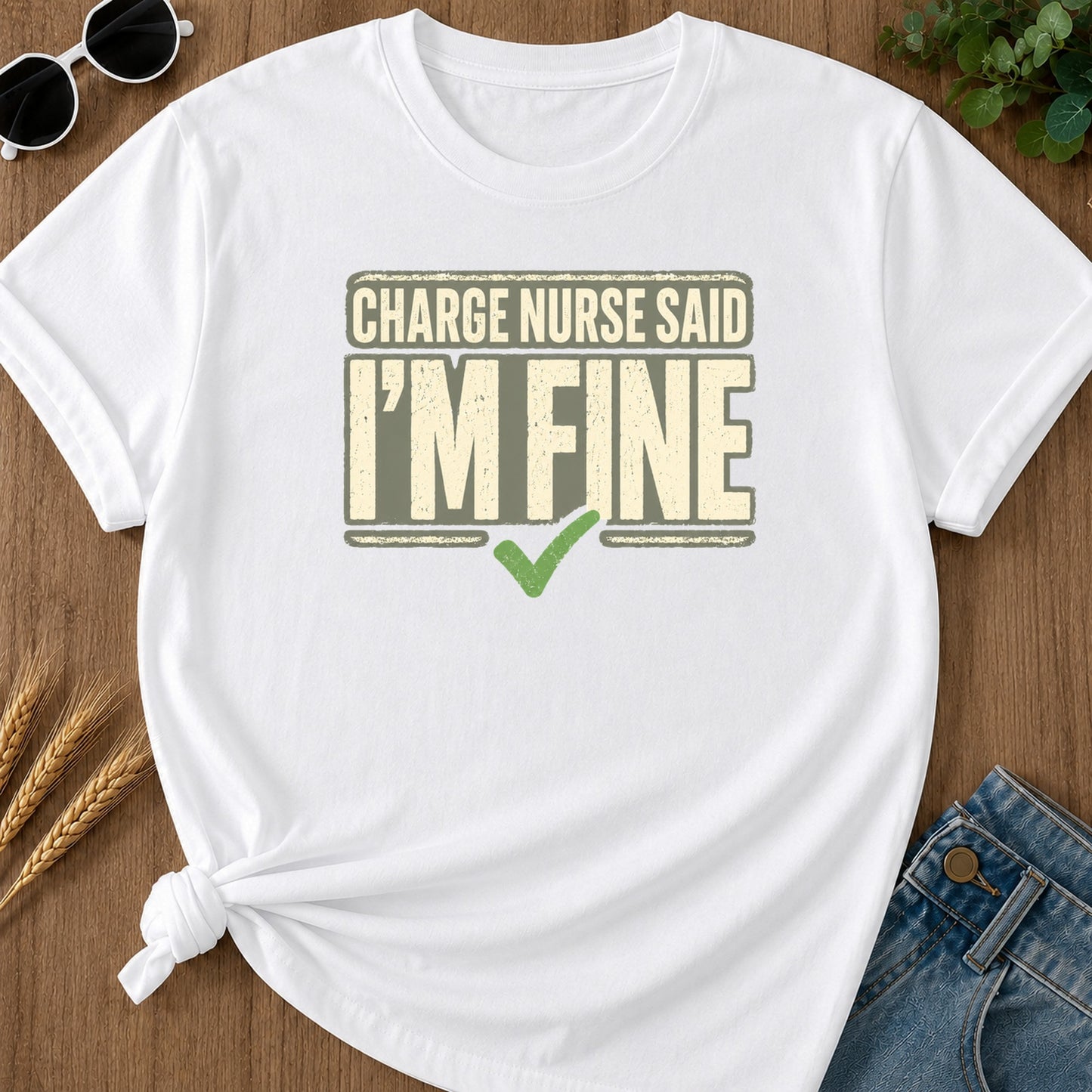 Fine Grunge T-Shirt - White Mockup
