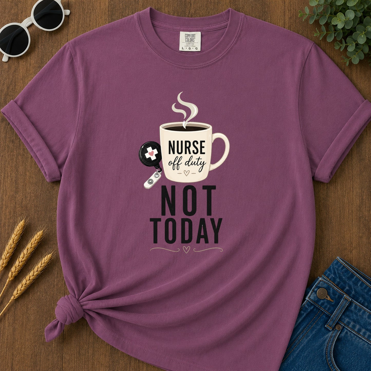 Not Today Key T-Shirt - Berry Mockup