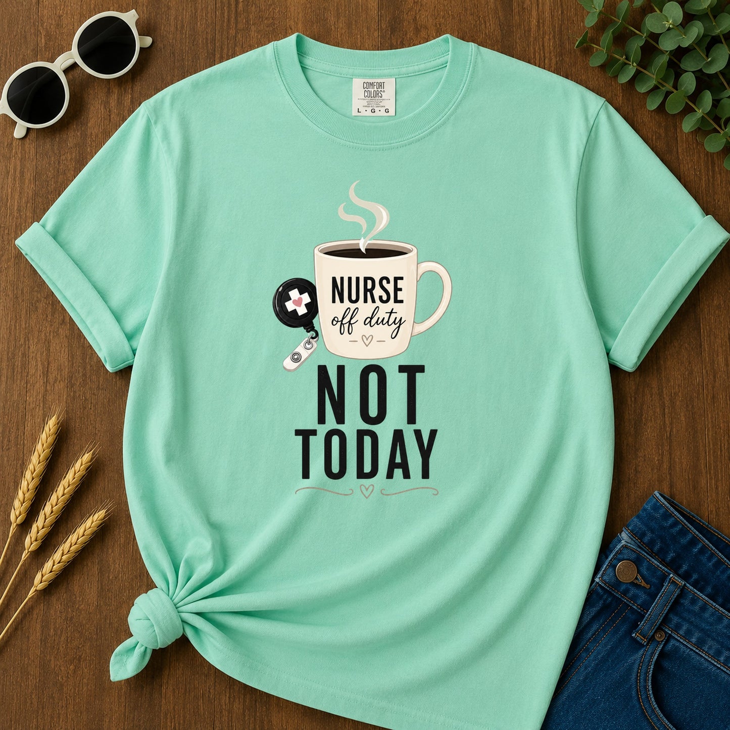Not Today Key T-Shirt - Island Reef Mockup