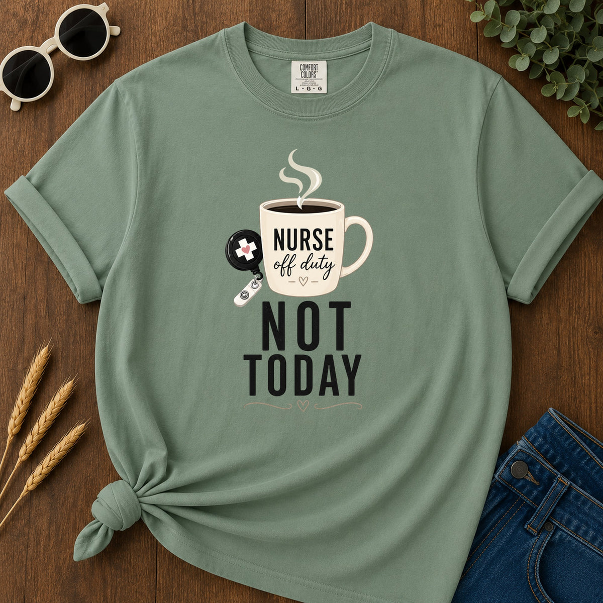 Not Today Key T-Shirt - Light Green Mockup
