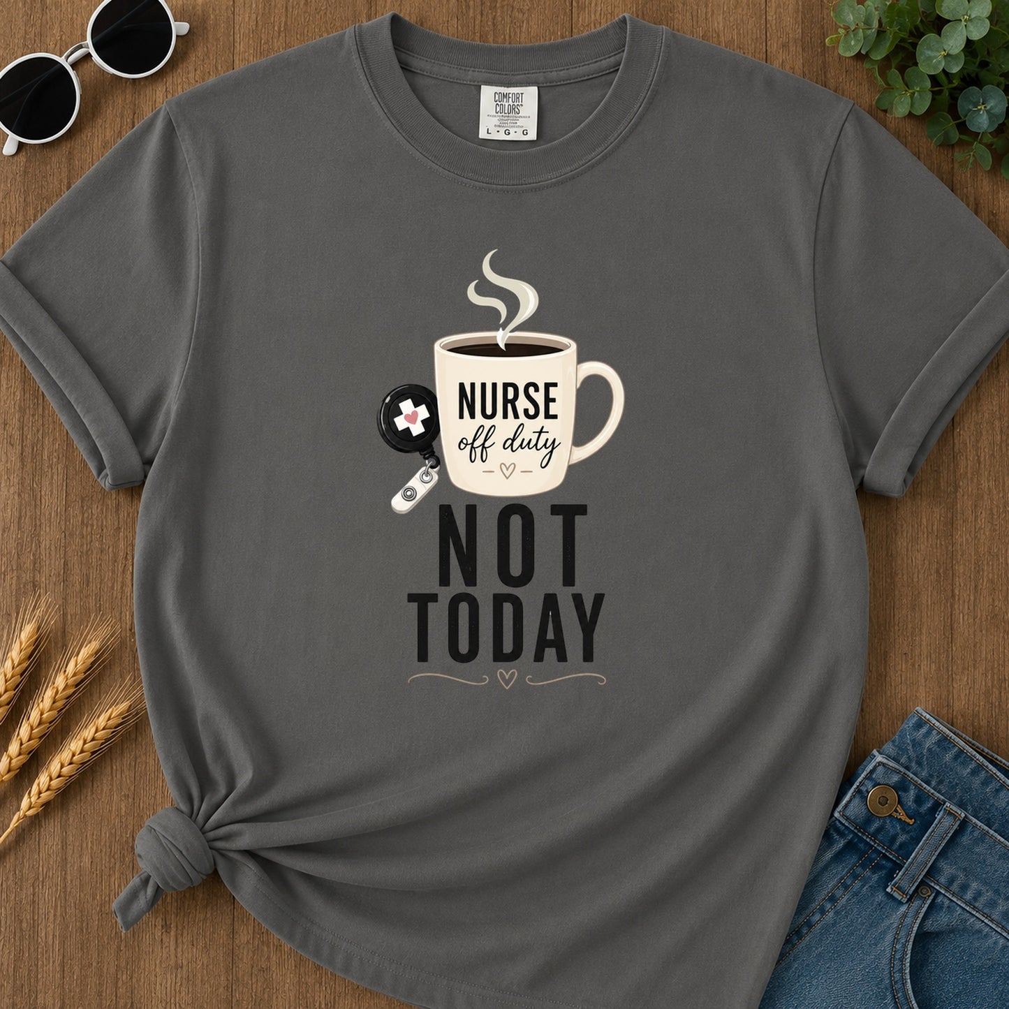Not Today Key T-Shirt - Pepper Mockup