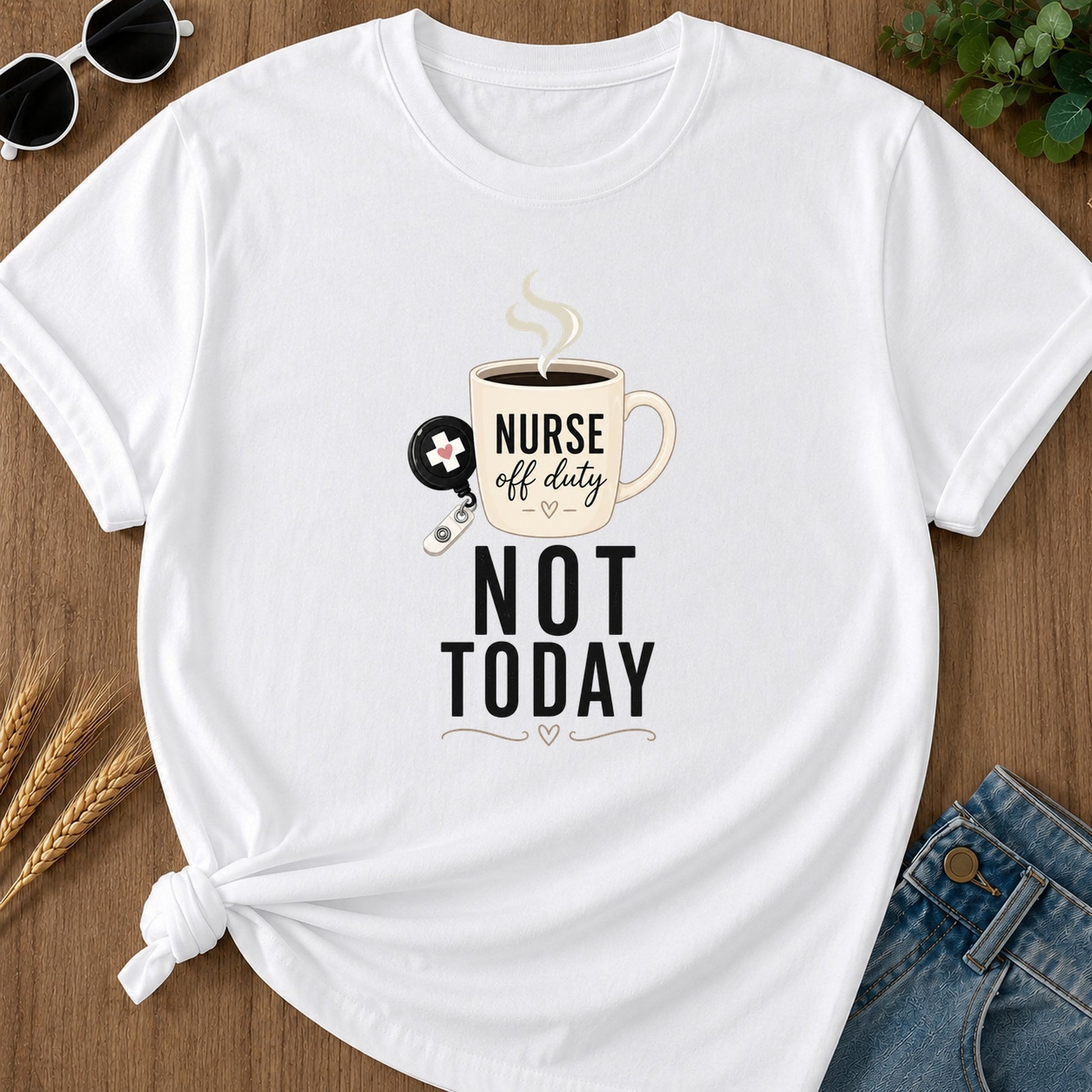 Not Today Key T-Shirt - White Mockup