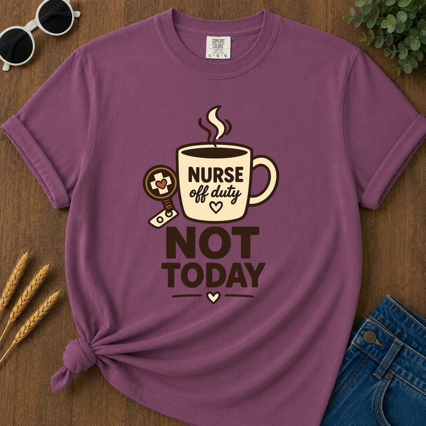 Sepia Not Today T-Shirt - Berry Mockup