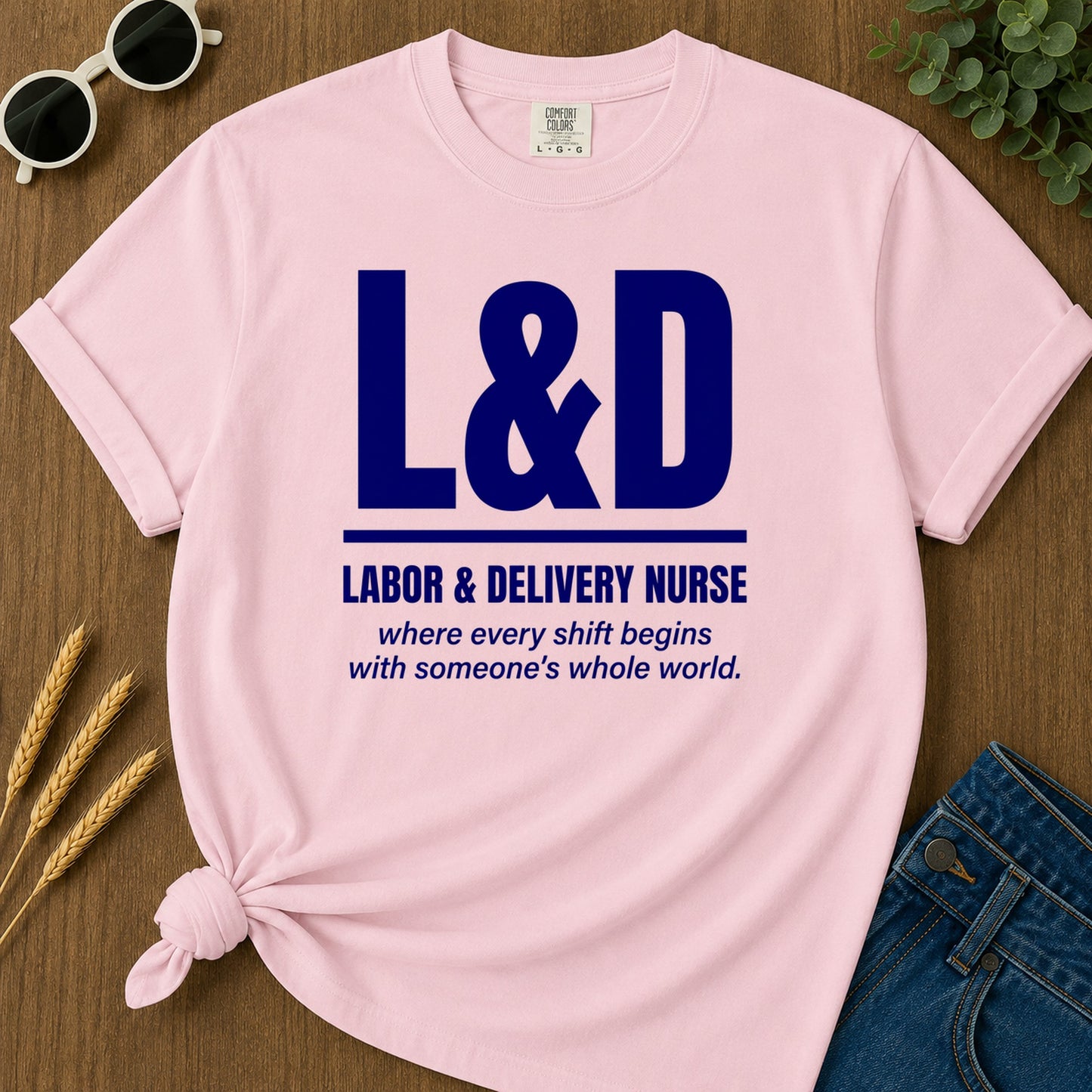 Labor Delivery T-Shirt - Blossom Mockup