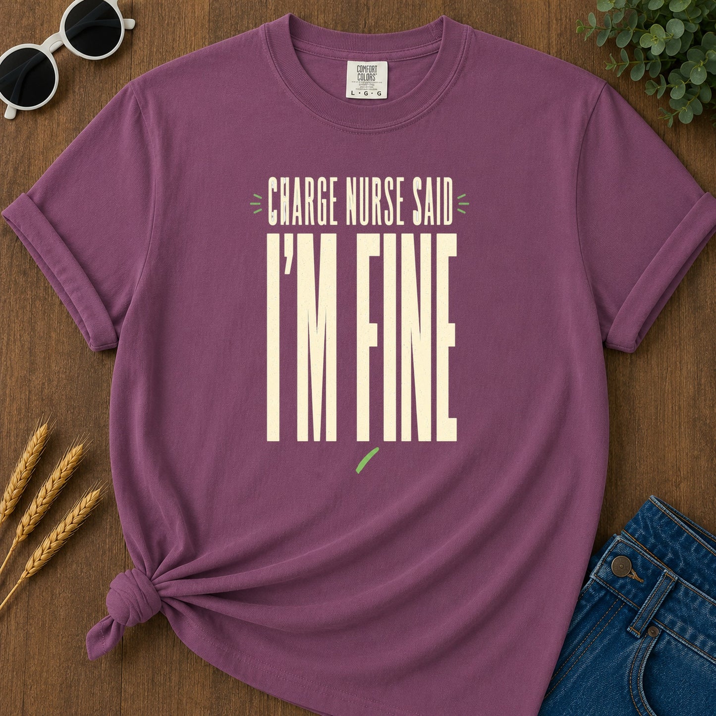 Fine Condensed T-Shirt - Berry Mockup