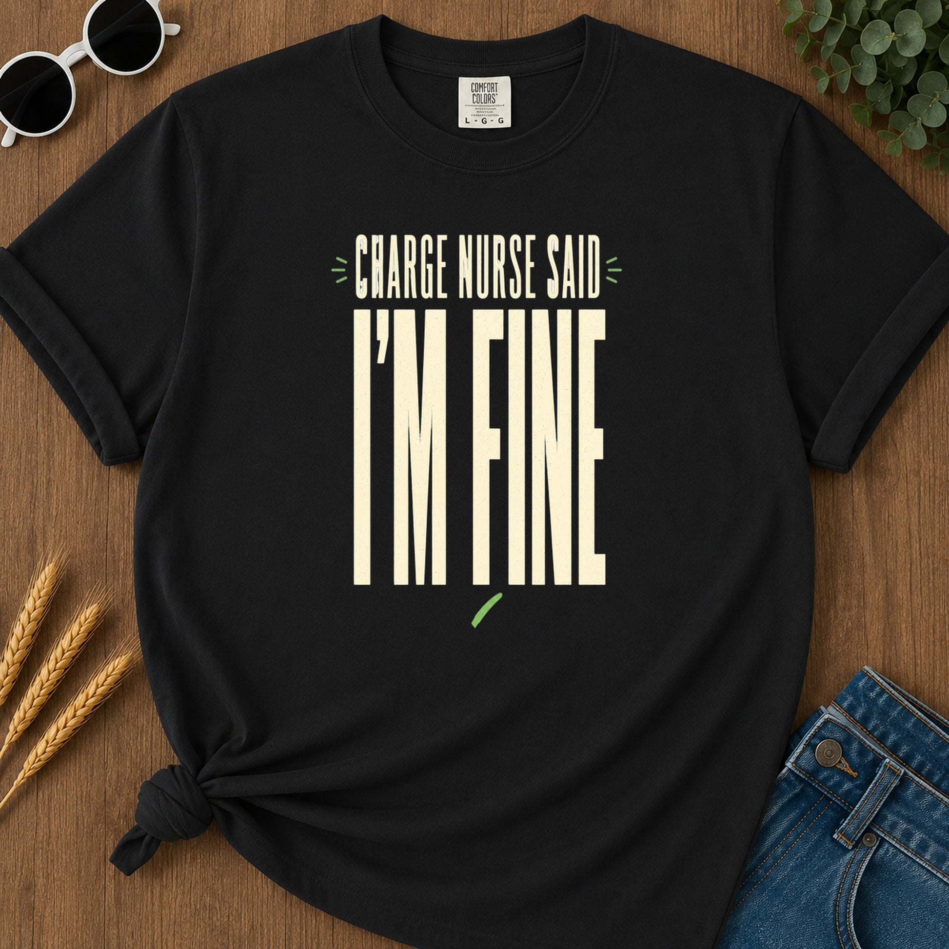 Fine Condensed T-Shirt - Black Mockup