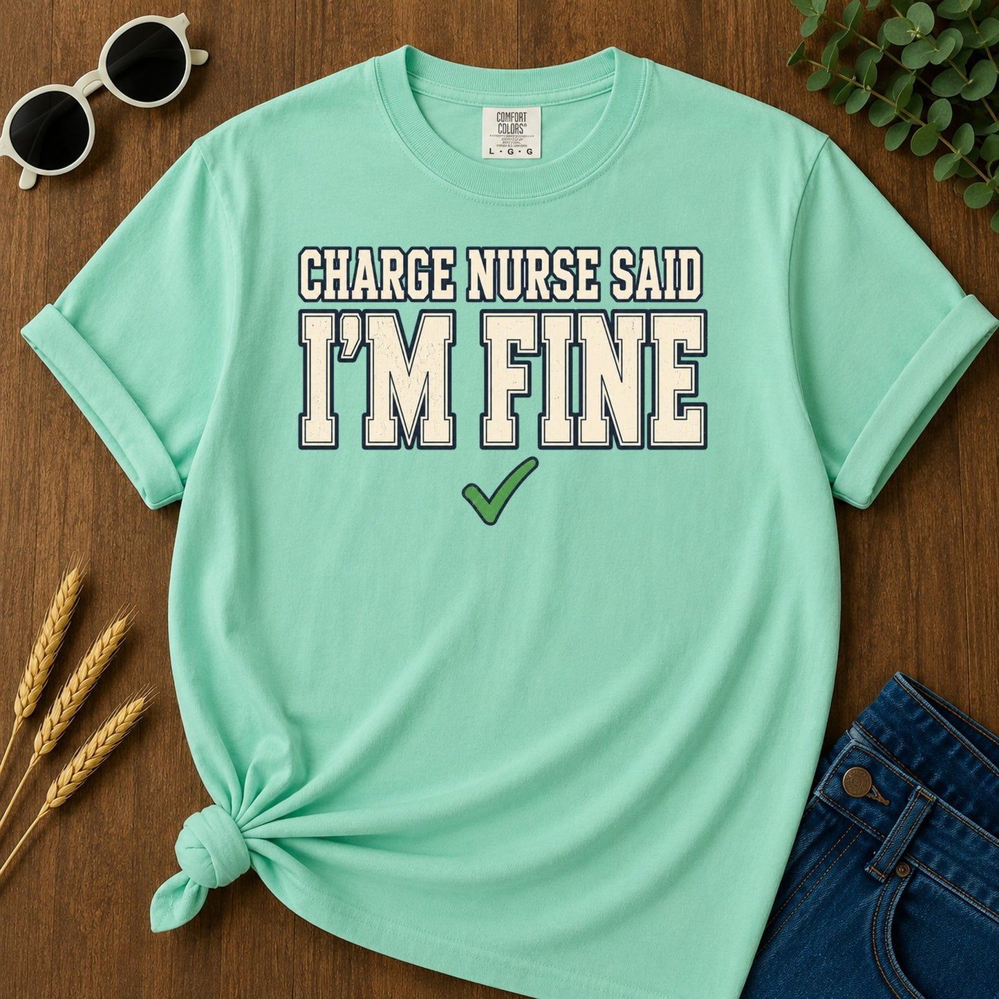 Fine Varsity T-Shirt - Island Reef Mockup
