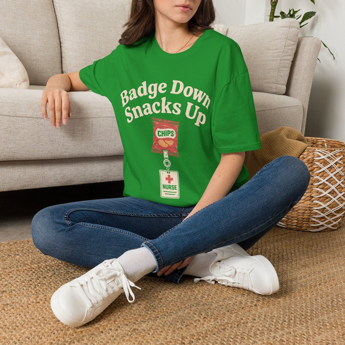 Badge Down Snacks Up T-shirt