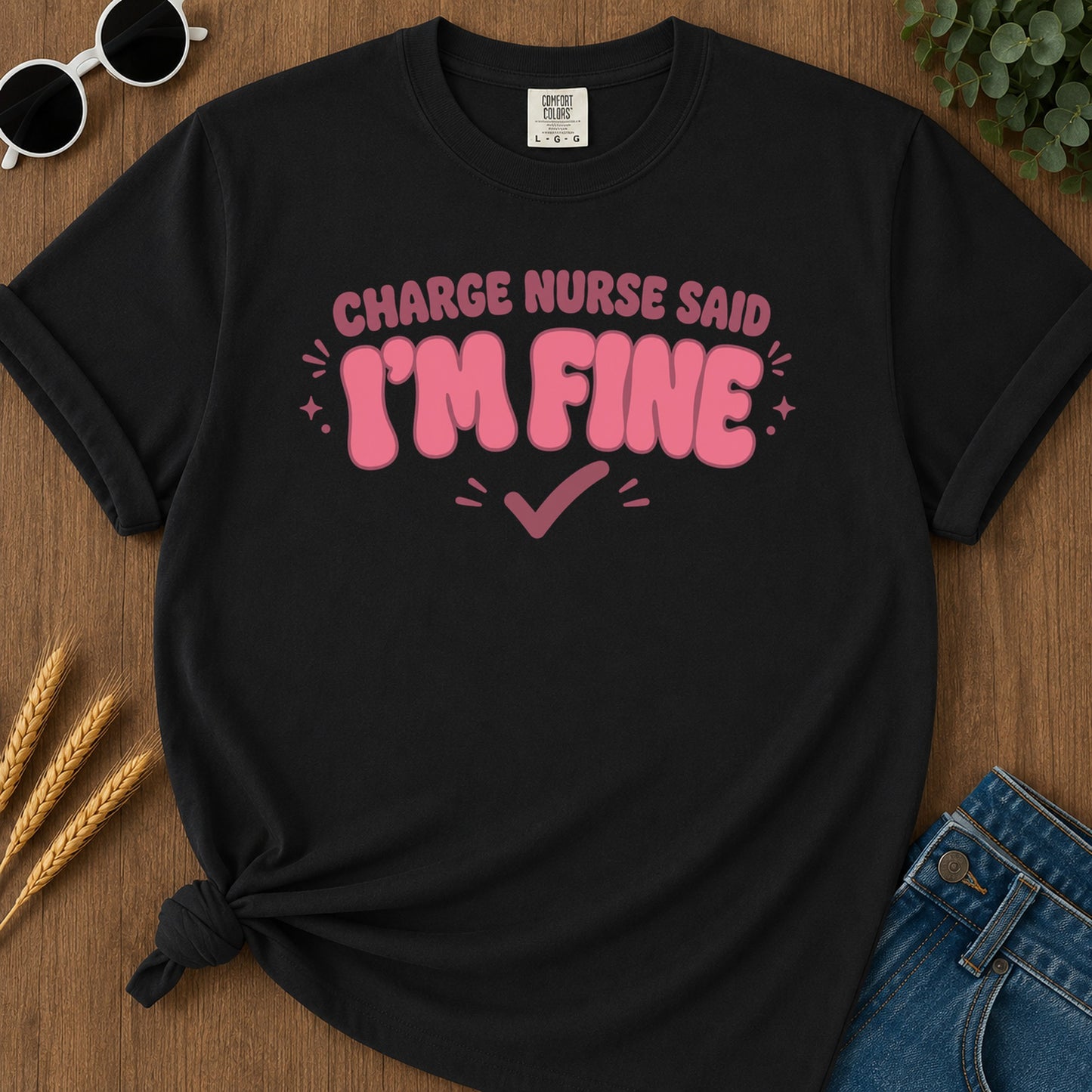 Fine Retro T-Shirt - Black Mockup