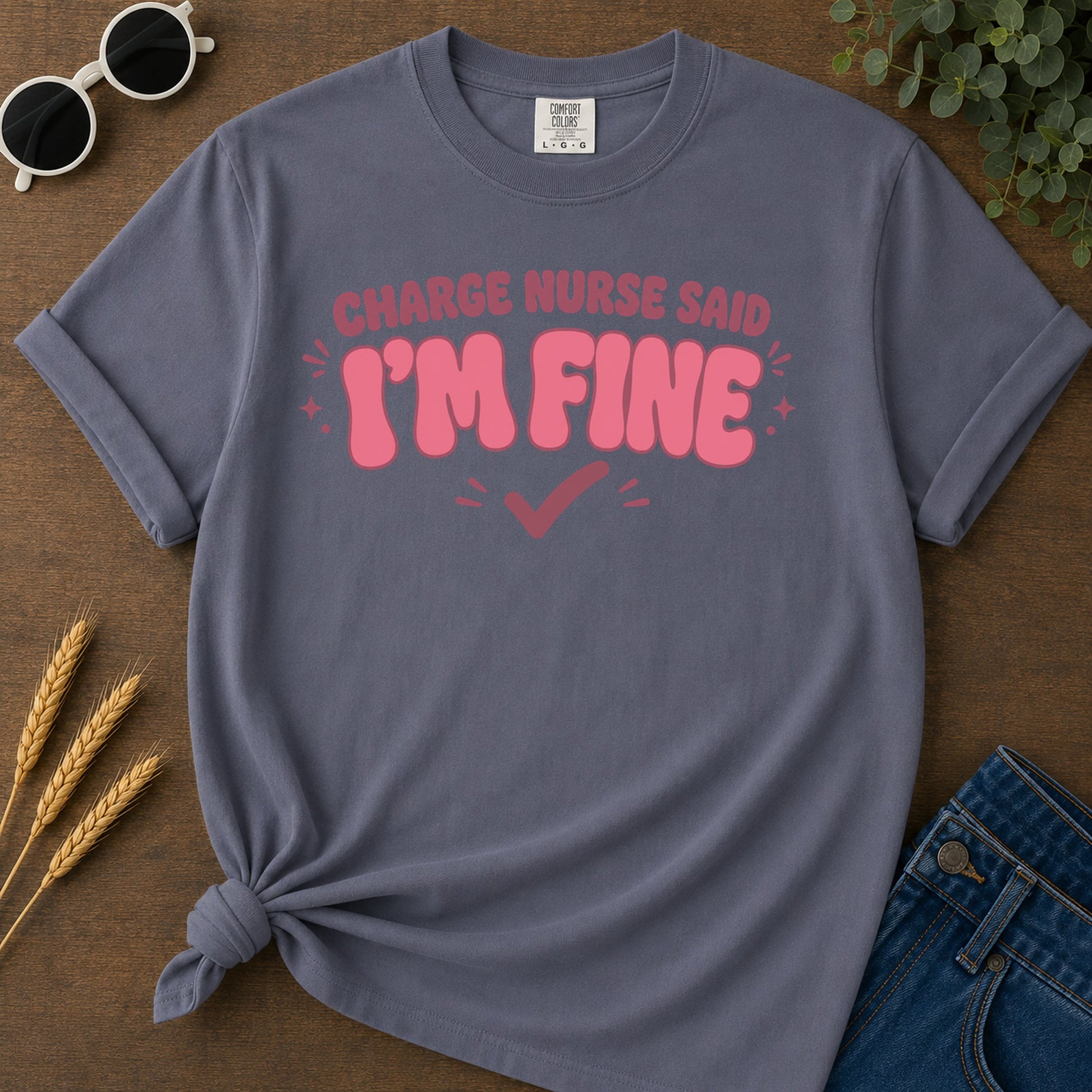 Fine Retro T-Shirt - Navy Mockup