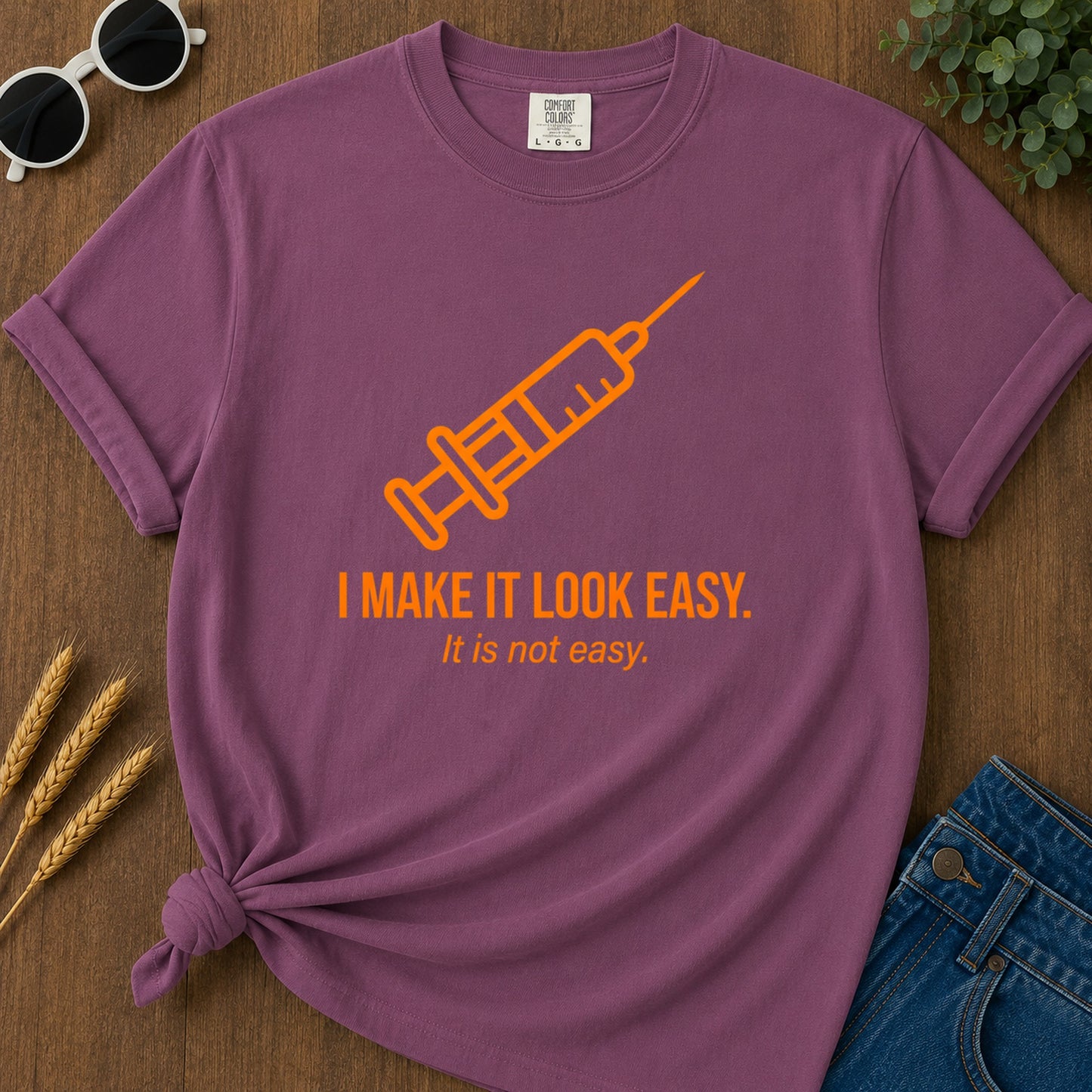 Look Easy T-Shirt - Berry Mockup