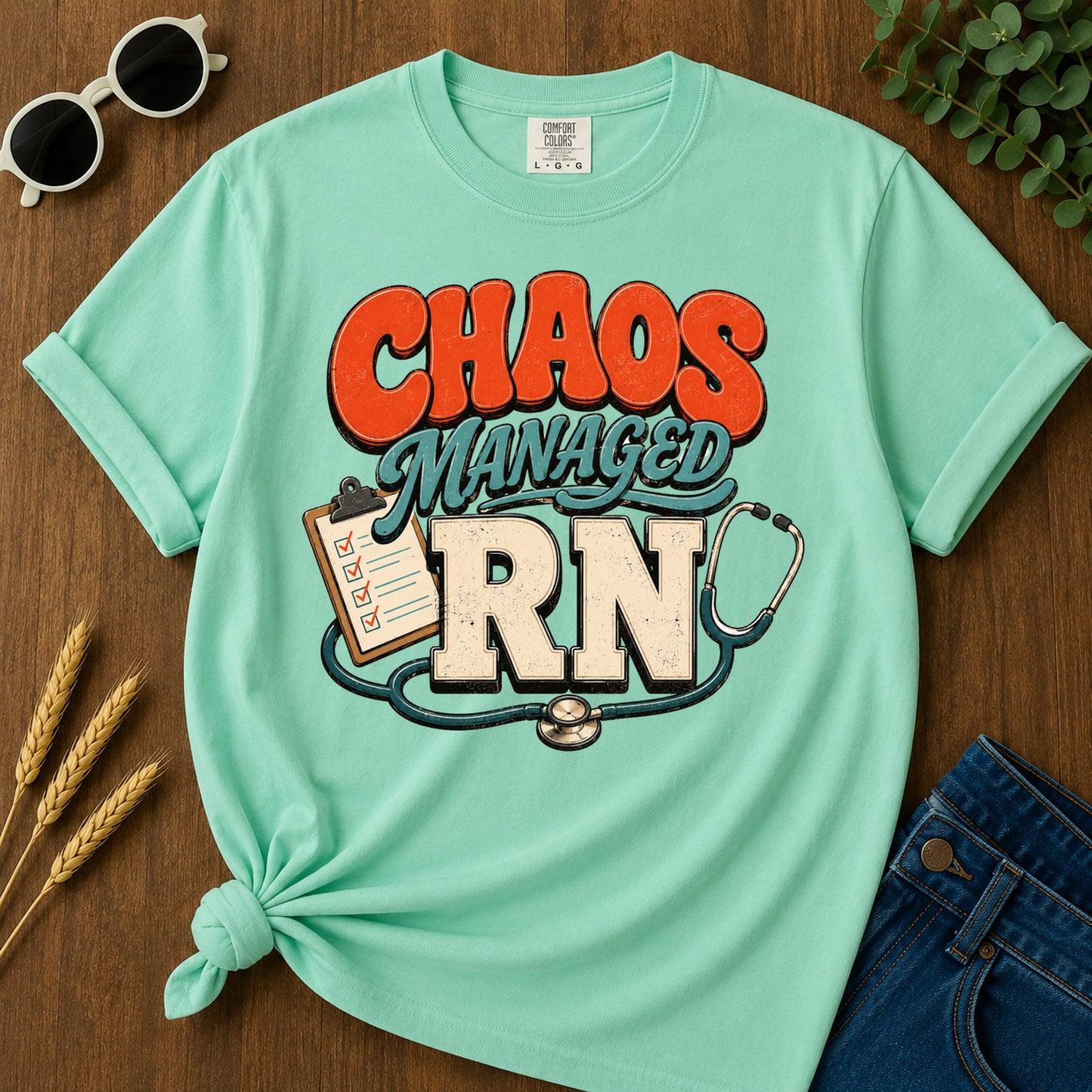 Chaos Managed 2 T-Shirt - Island Reef Mockup