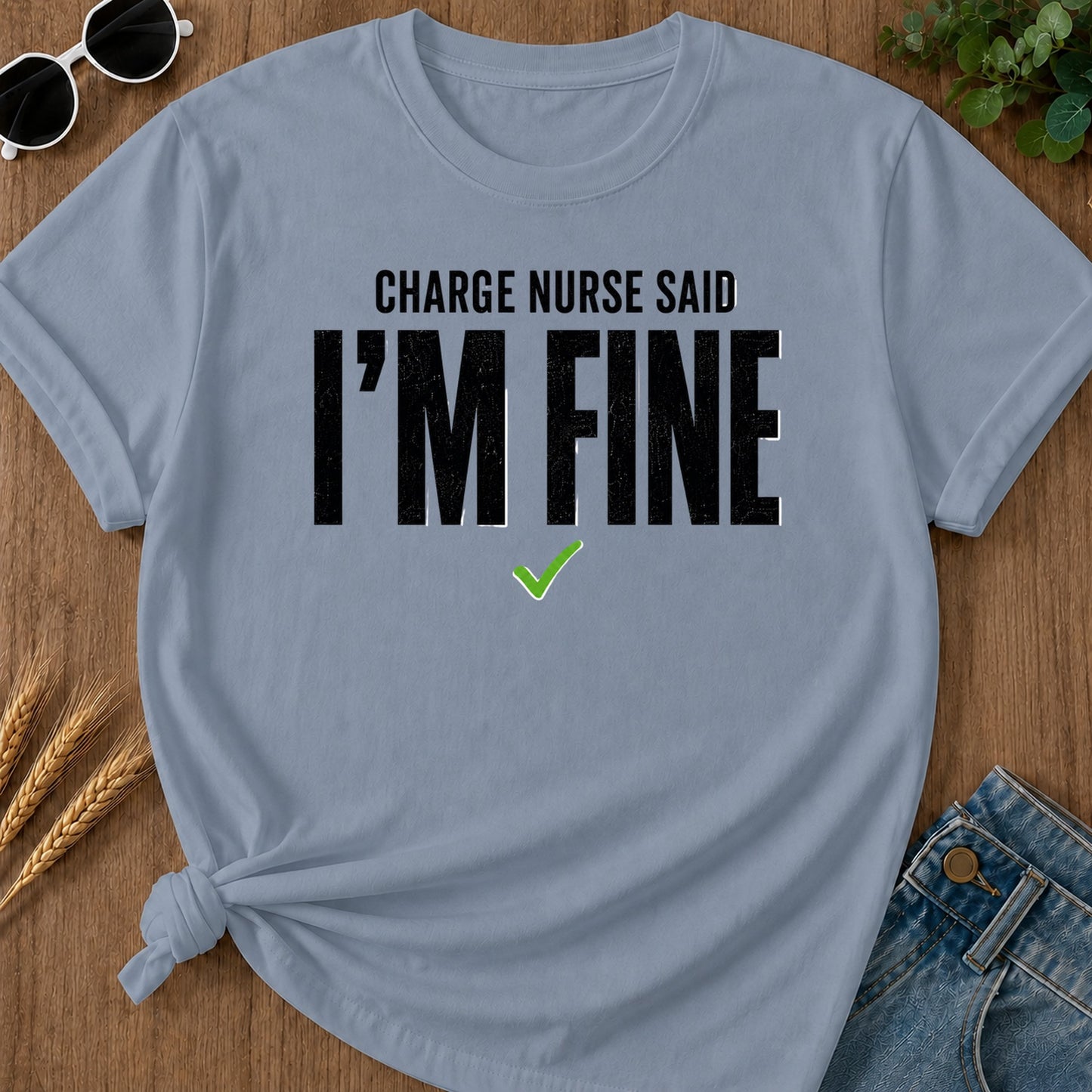 Fine Minimal T-Shirt - Blue Jean Mockup