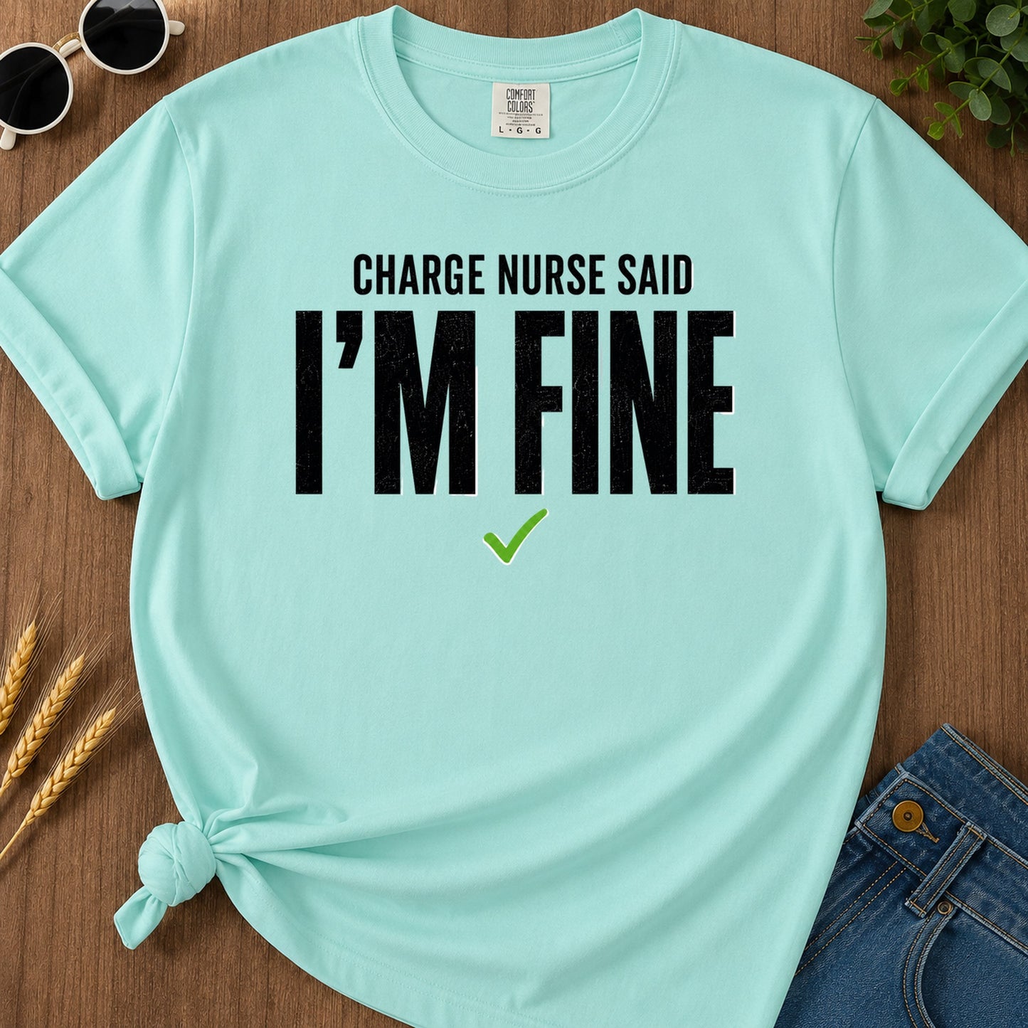 Fine Minimal T-Shirt - Chalky Mint Mockup