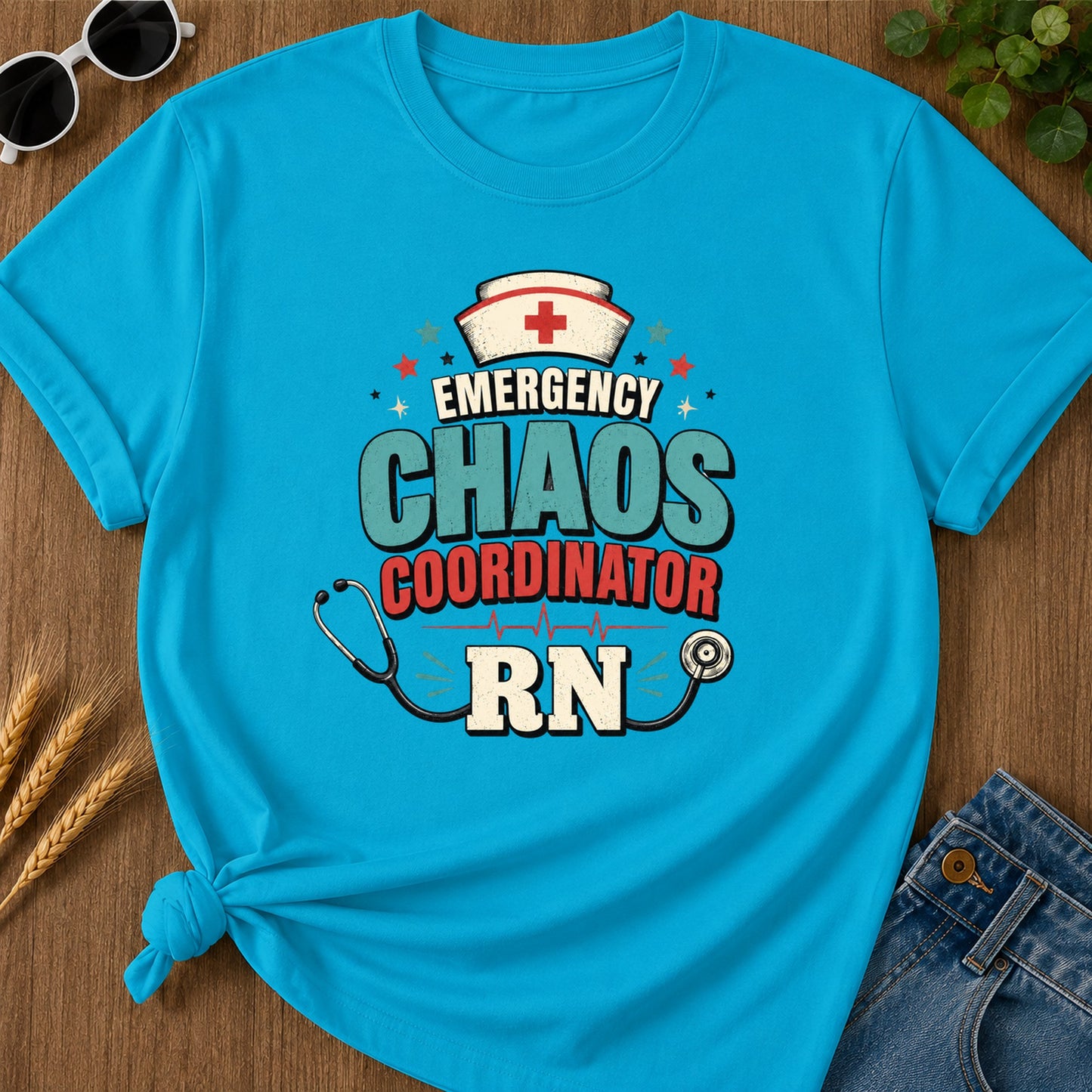Emergency Chaos 2 T-Shirt - Sapphire Mockup