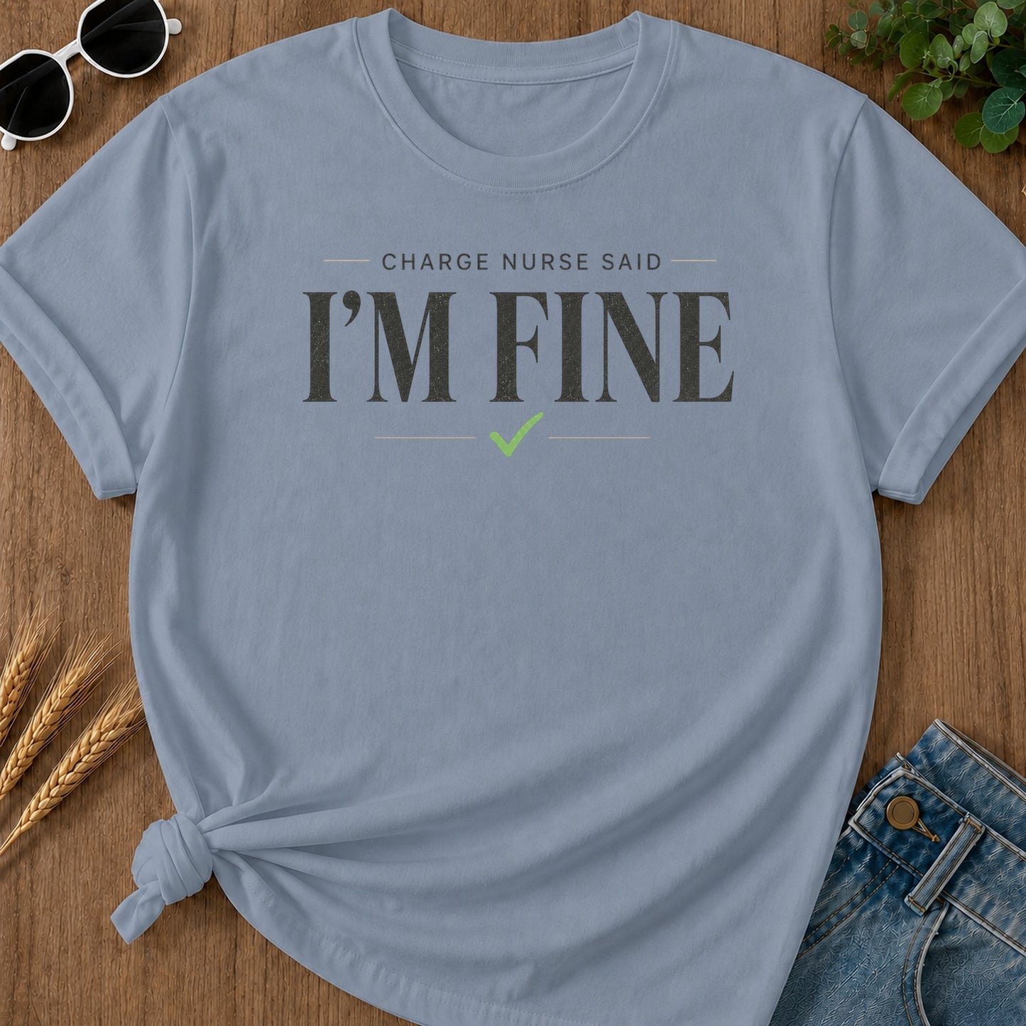 Fine Vintage T-Shirt - Blue Jean Mockup