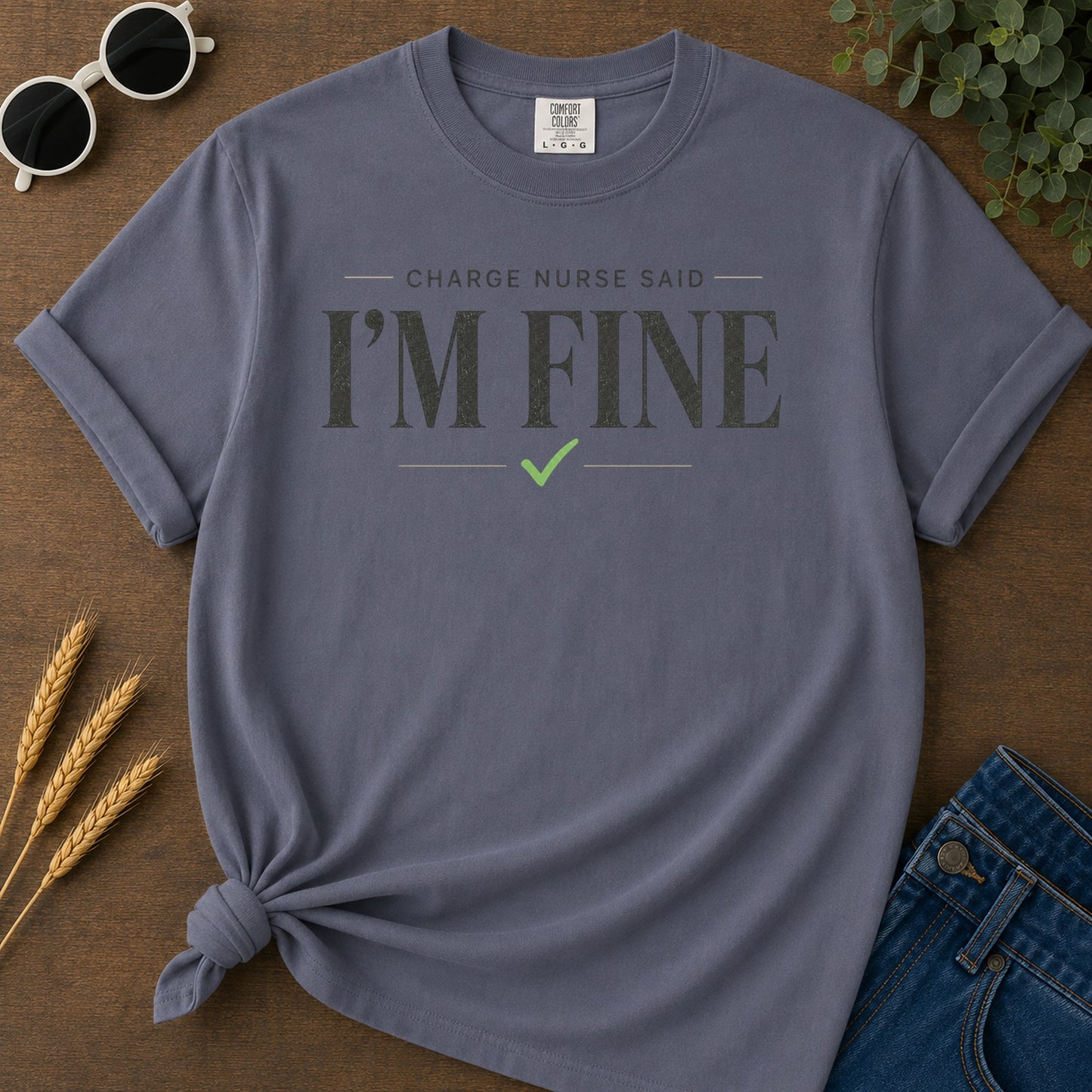 Fine Vintage T-Shirt - Navy Mockup