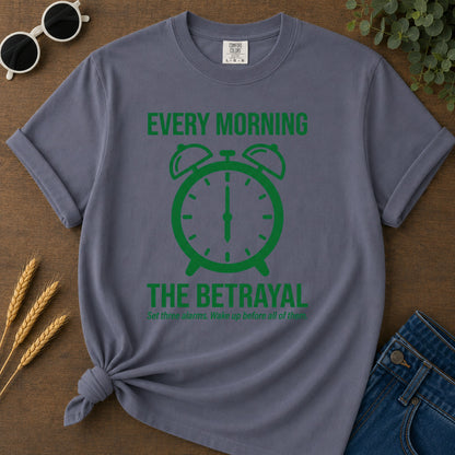 Morning Betrayal T-Shirt - Navy Mockup