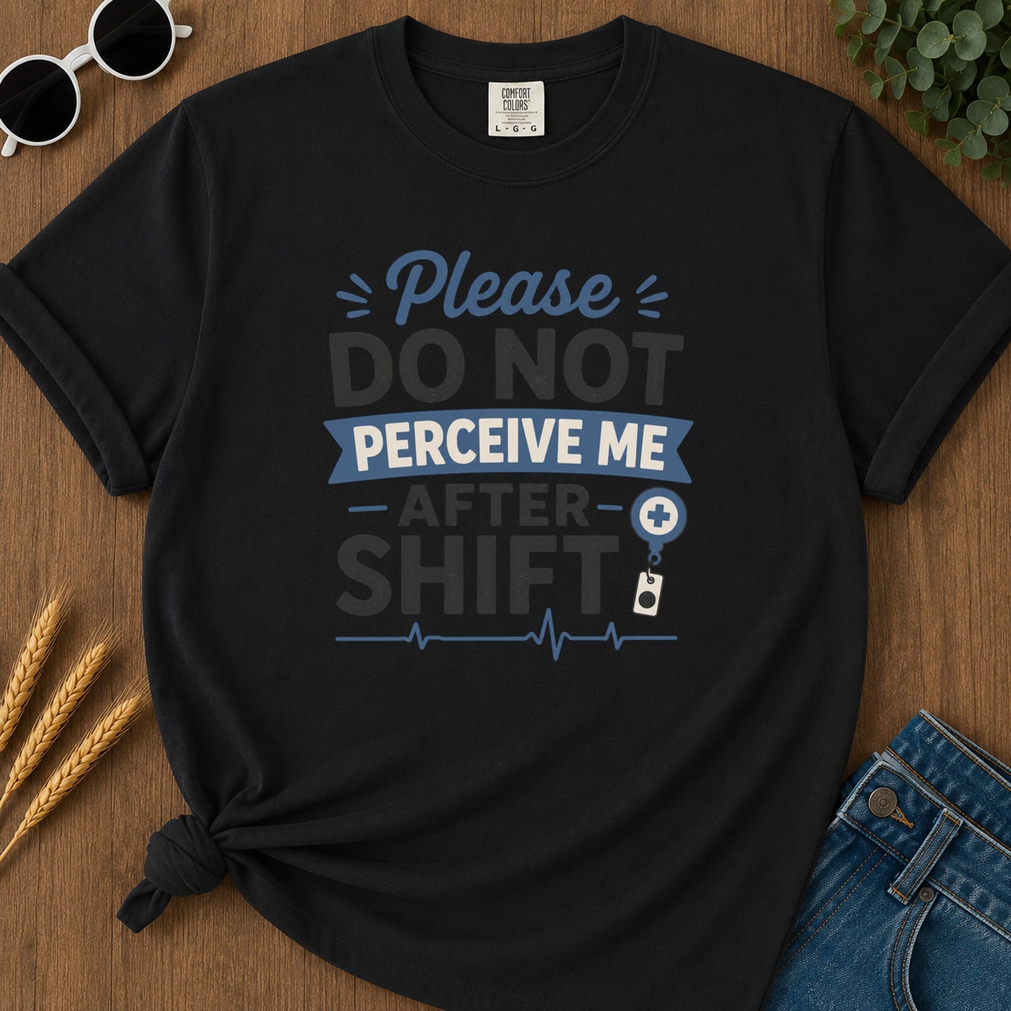 Do Not Perceive T-Shirt - Black Mockup