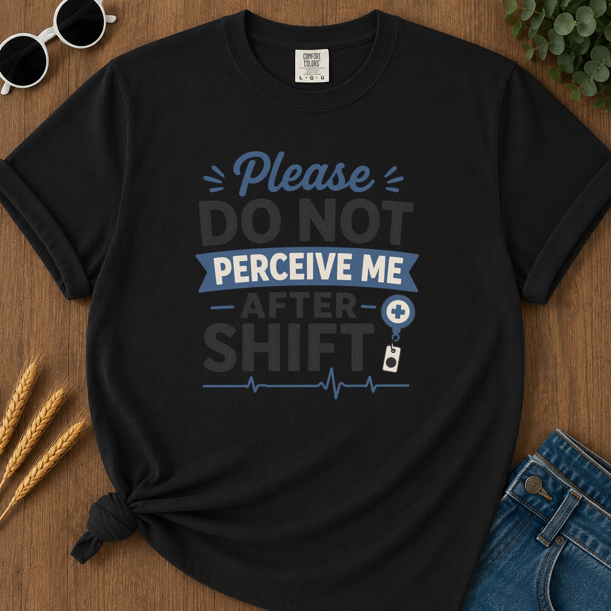 Do Not Perceive T-Shirt - Black Mockup