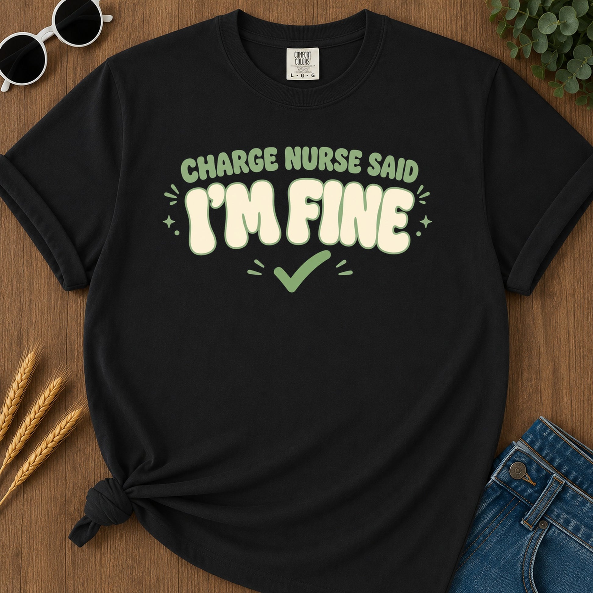 Fine Groovy T-Shirt - Black Mockup