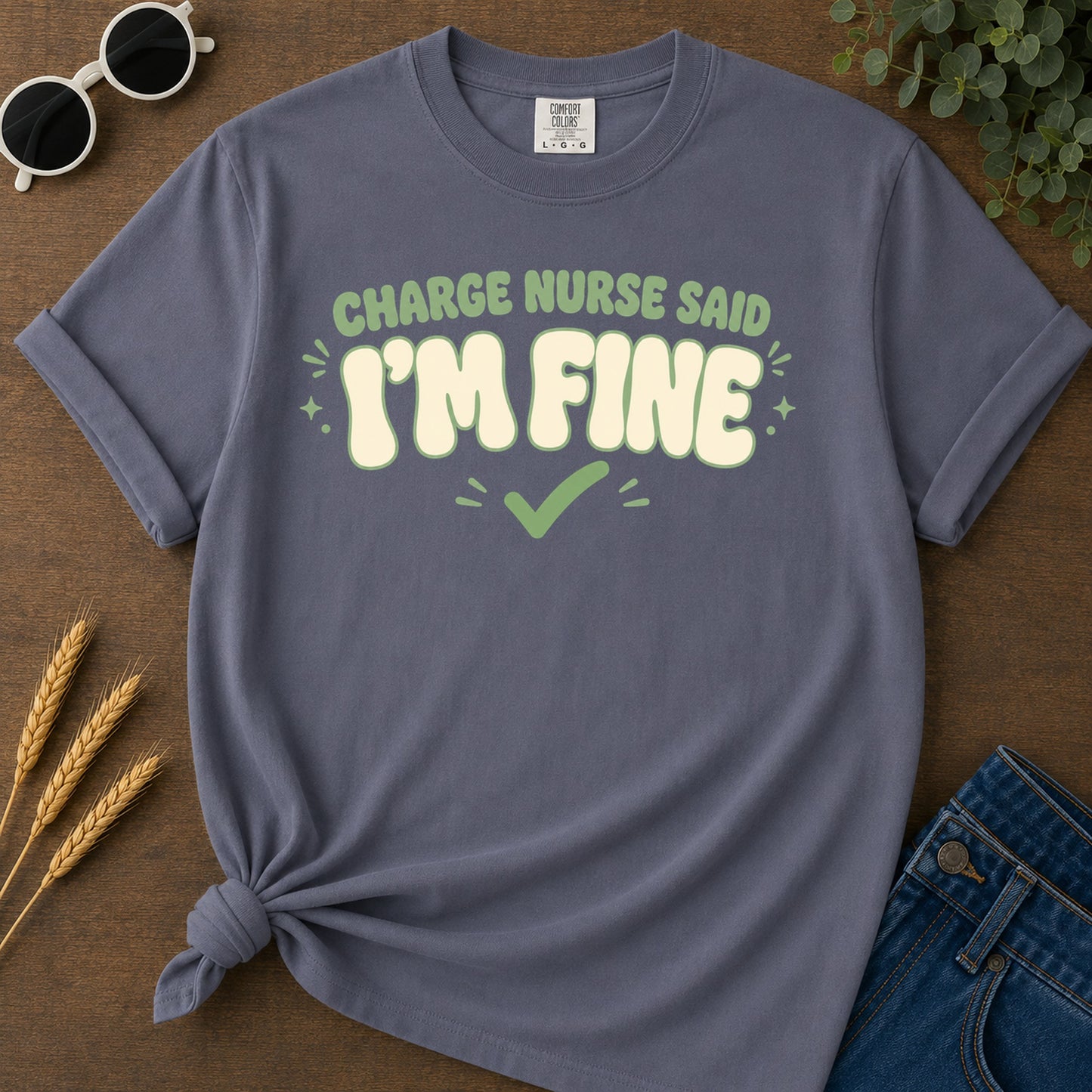 Fine Groovy T-Shirt - Navy Mockup